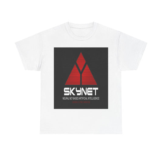 Skynet Logo Tee — Retro Red AI Graphic T-Shirt