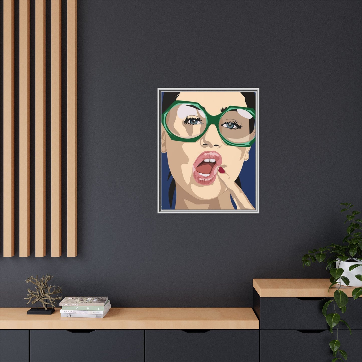 Vivid 2 by Orit Fuchs Matte Canvas Framed Wall Art