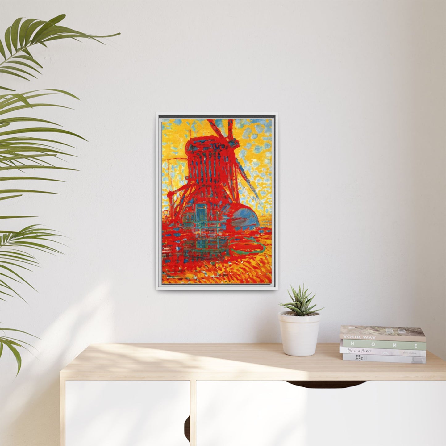 Mill by Sunlight by Piet Mondrian Matte Framed Canvas Wall Art Print