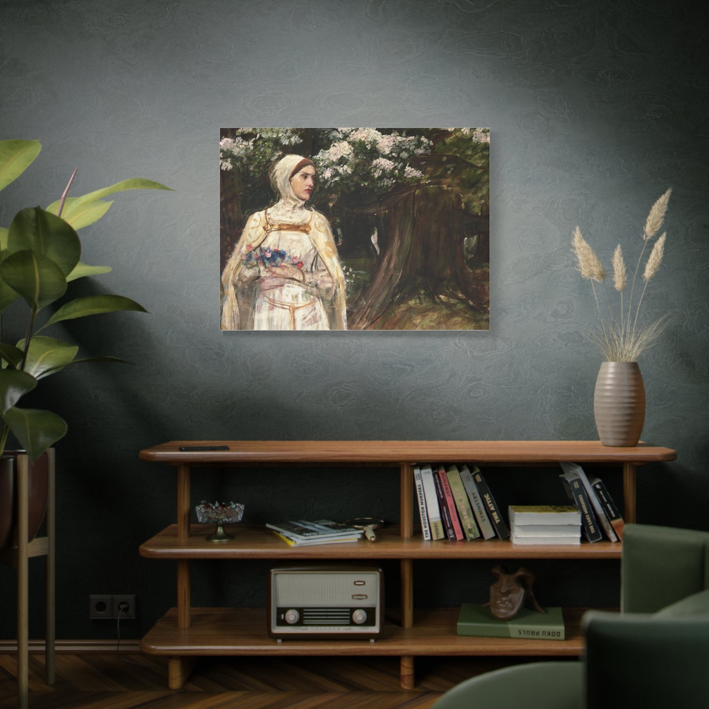 Matilda (formerly called Beatrice) by John William Waterhouse Matte Canvas Wall Art Print