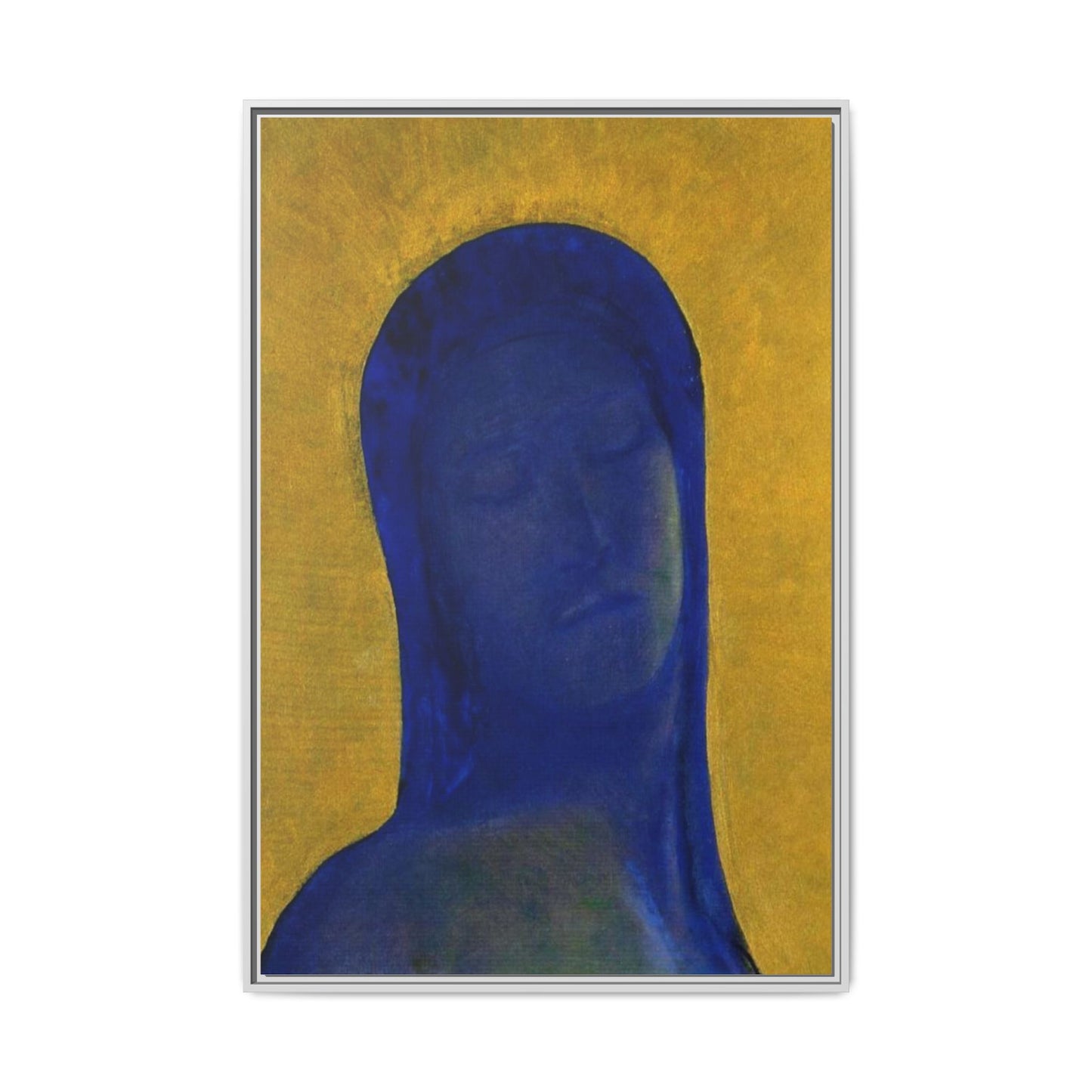 Closed Eyes by Odilon Redon Framed Matte Canvas Wall Art Print