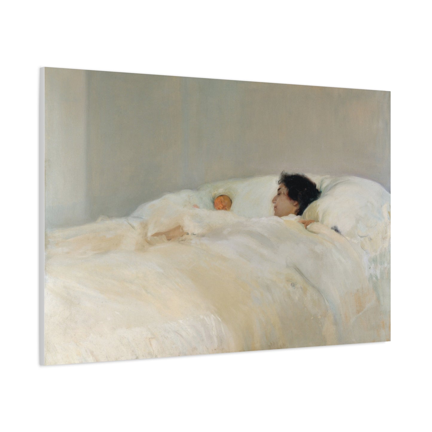 Mother by Joaquin Sorolla y Bastida Art Canvas Print — Serene Nursery Wall Decor