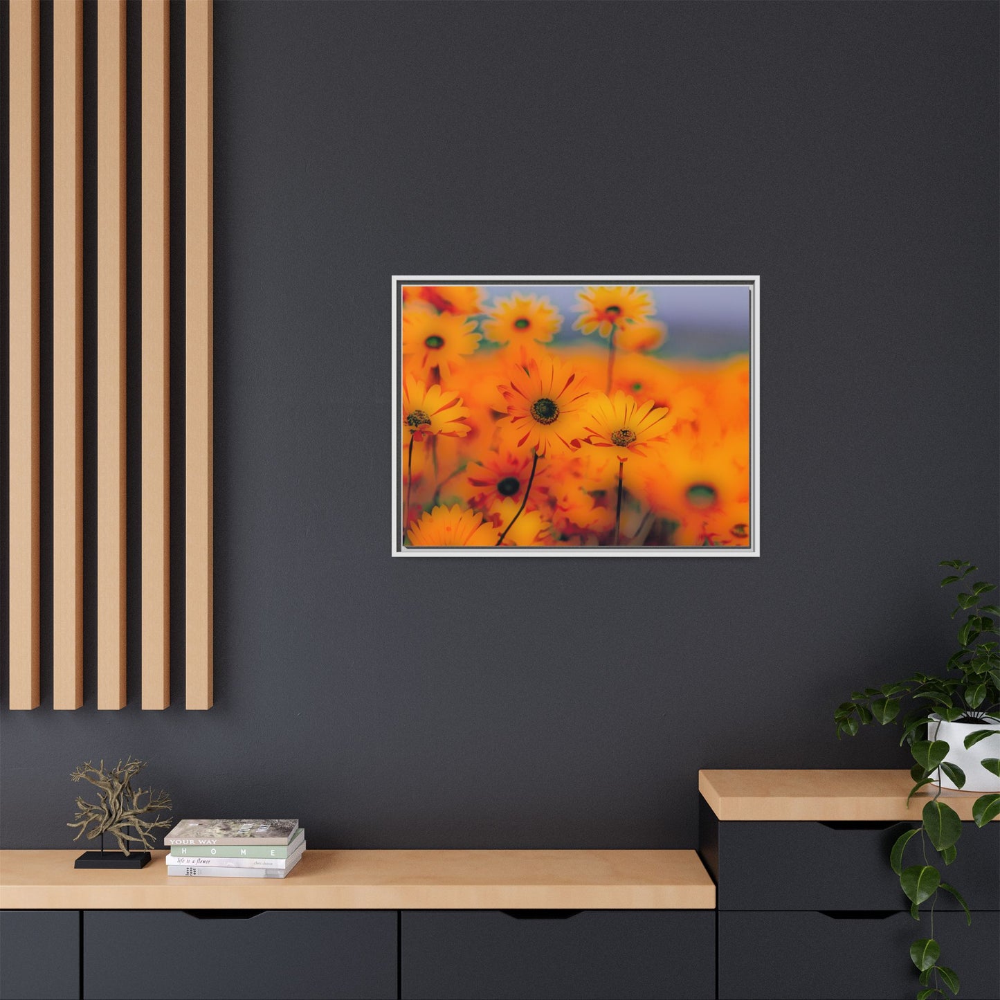 Bee Garden by Norman Barrett Framed Matte Canvas Wall Art Print