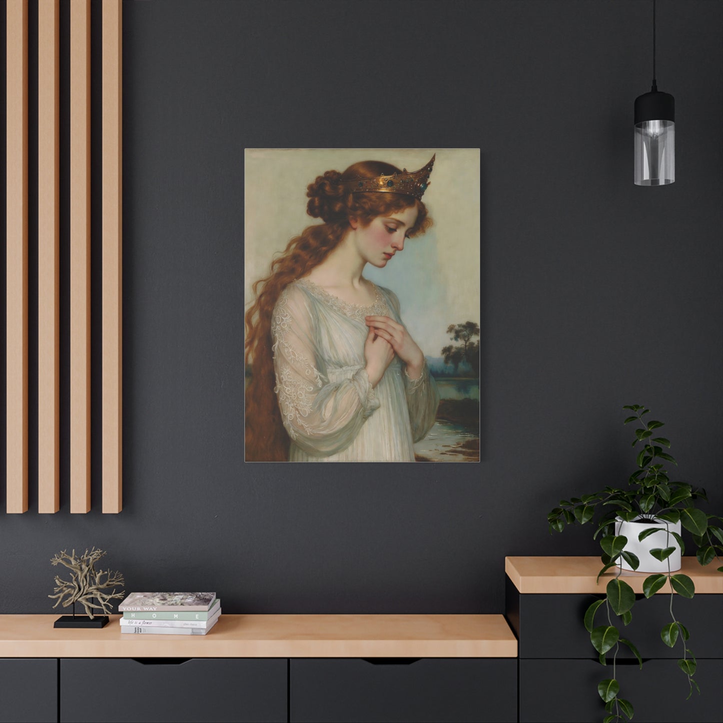Vintage Romantic Princess Painting — Matte Canvas Wall Art