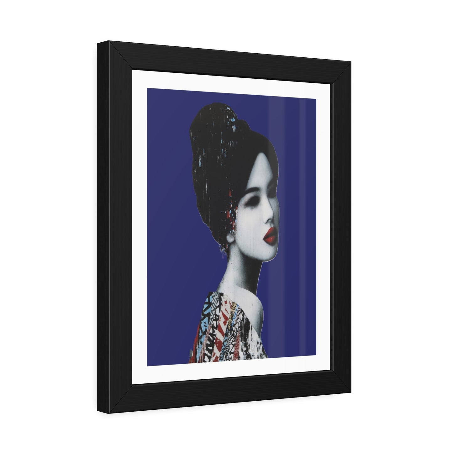 Geisha Portrait - Framed Paper Posters