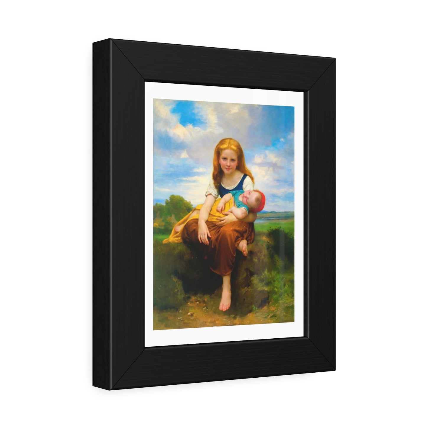 Framed Poster — Vintage Mother & Child Art Print
