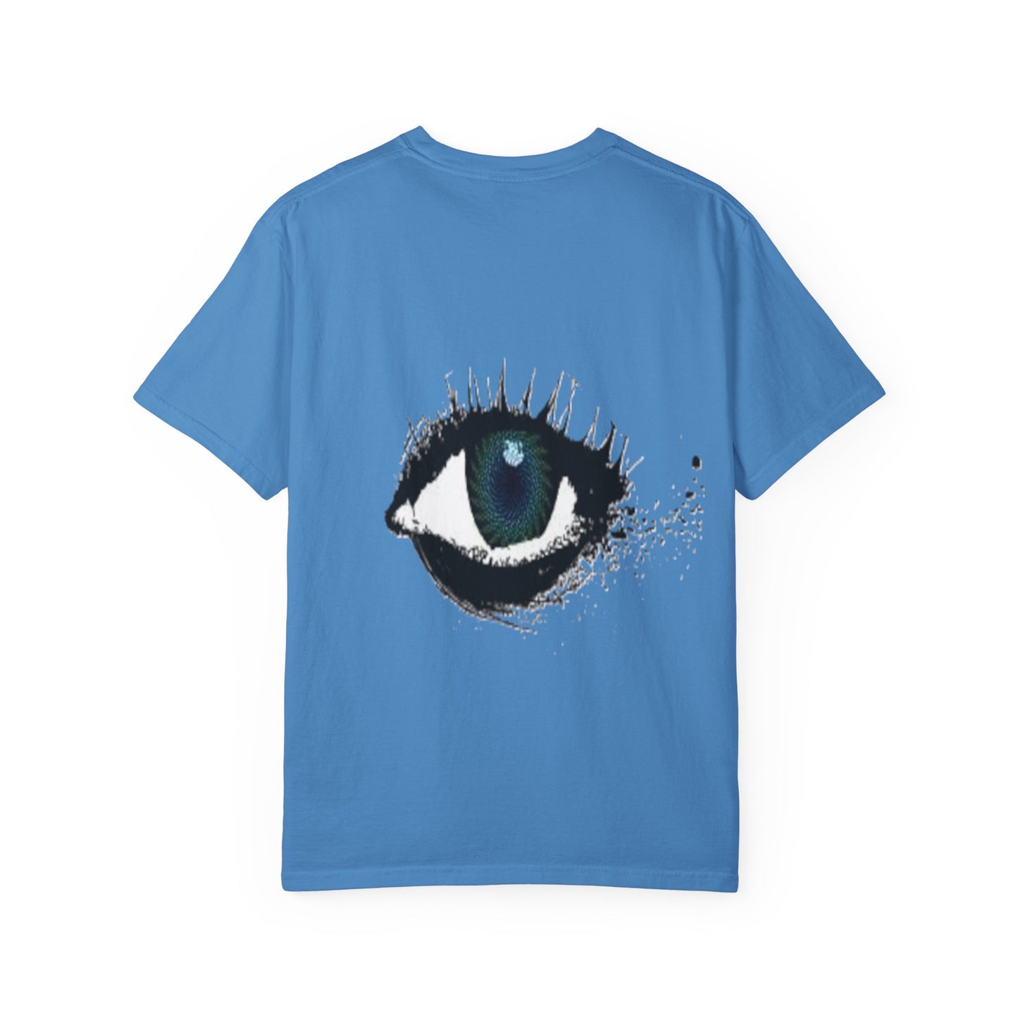 Eye Graphic T-Shirt — Blue Iris Grunge Art Tee