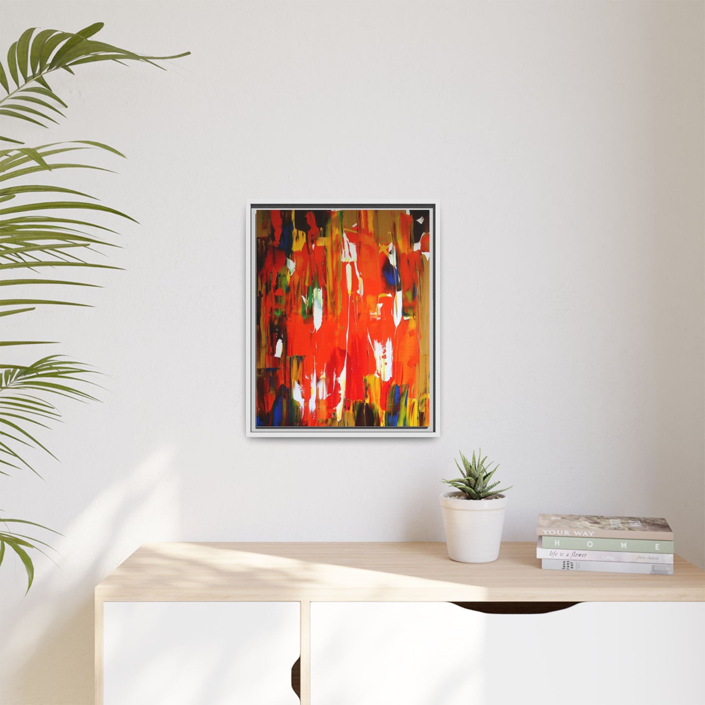 Burn baby burn by Norman Barrett Framed Matte Canvas Wall Art