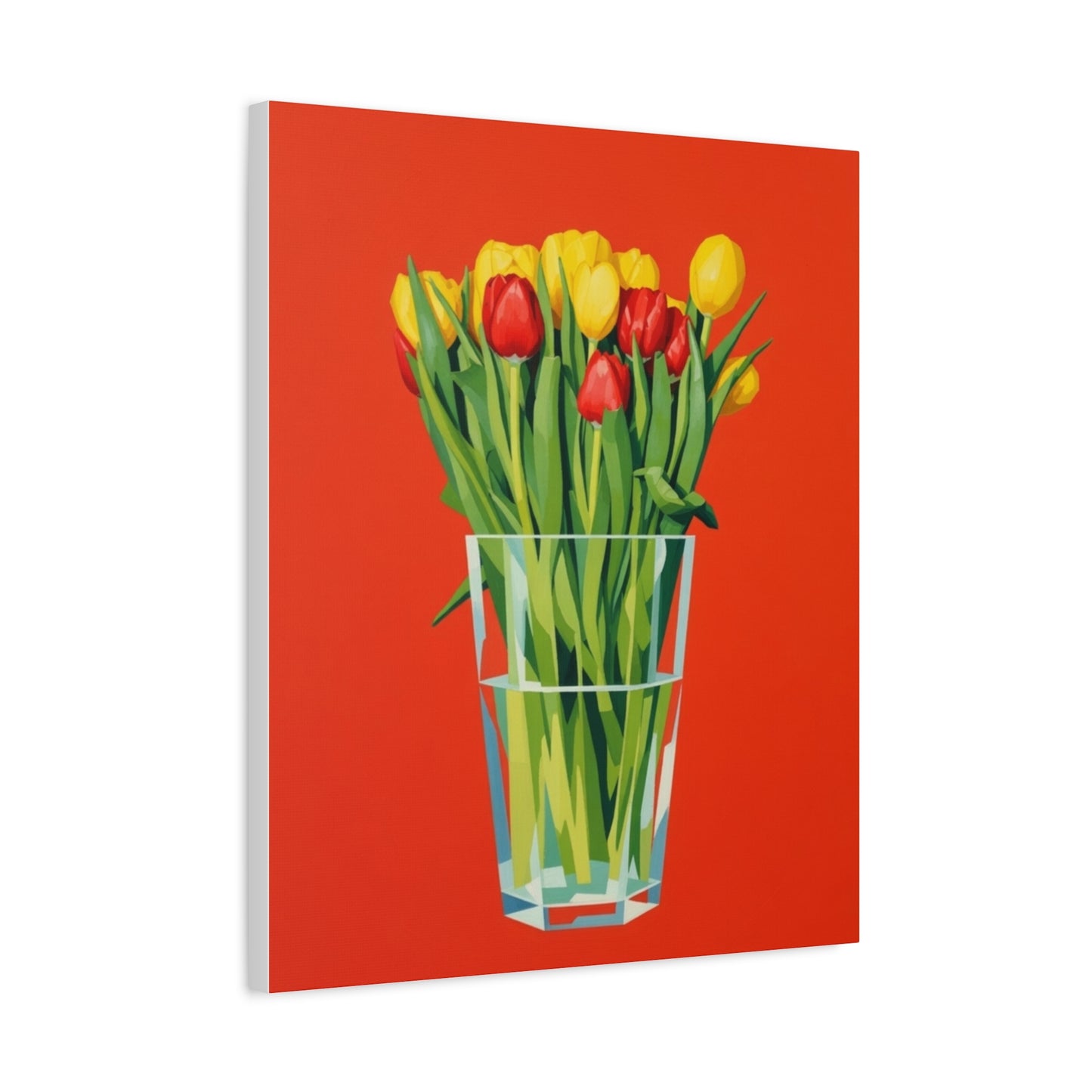 Tulip Bouquet Canvas Print — Vibrant Red Floral Wall Art