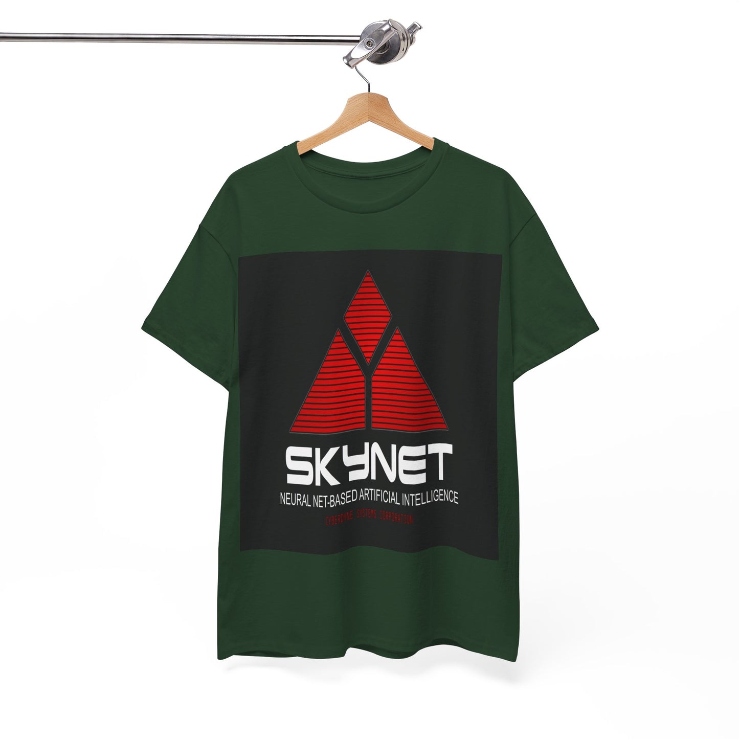 Skynet Logo Tee — Retro Red AI Graphic T-Shirt