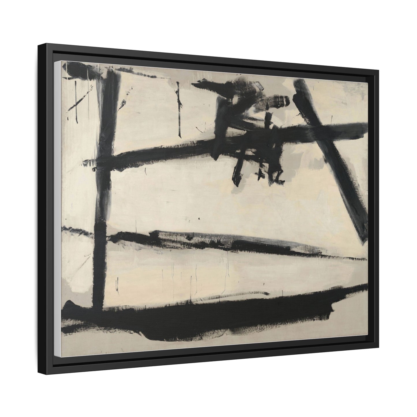Painting Number 2 by Franz Kline Framed Abstract Canvas Art Print