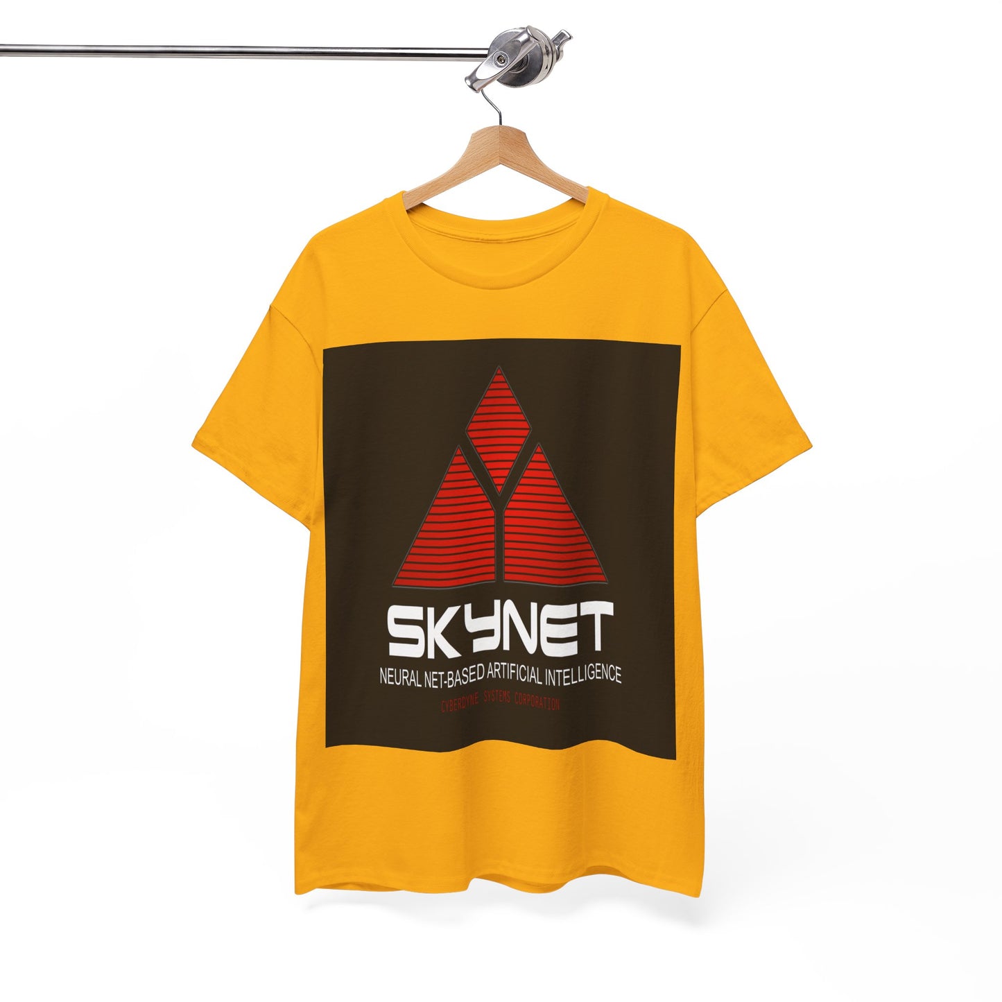 Skynet Logo Tee — Retro Red AI Graphic T-Shirt