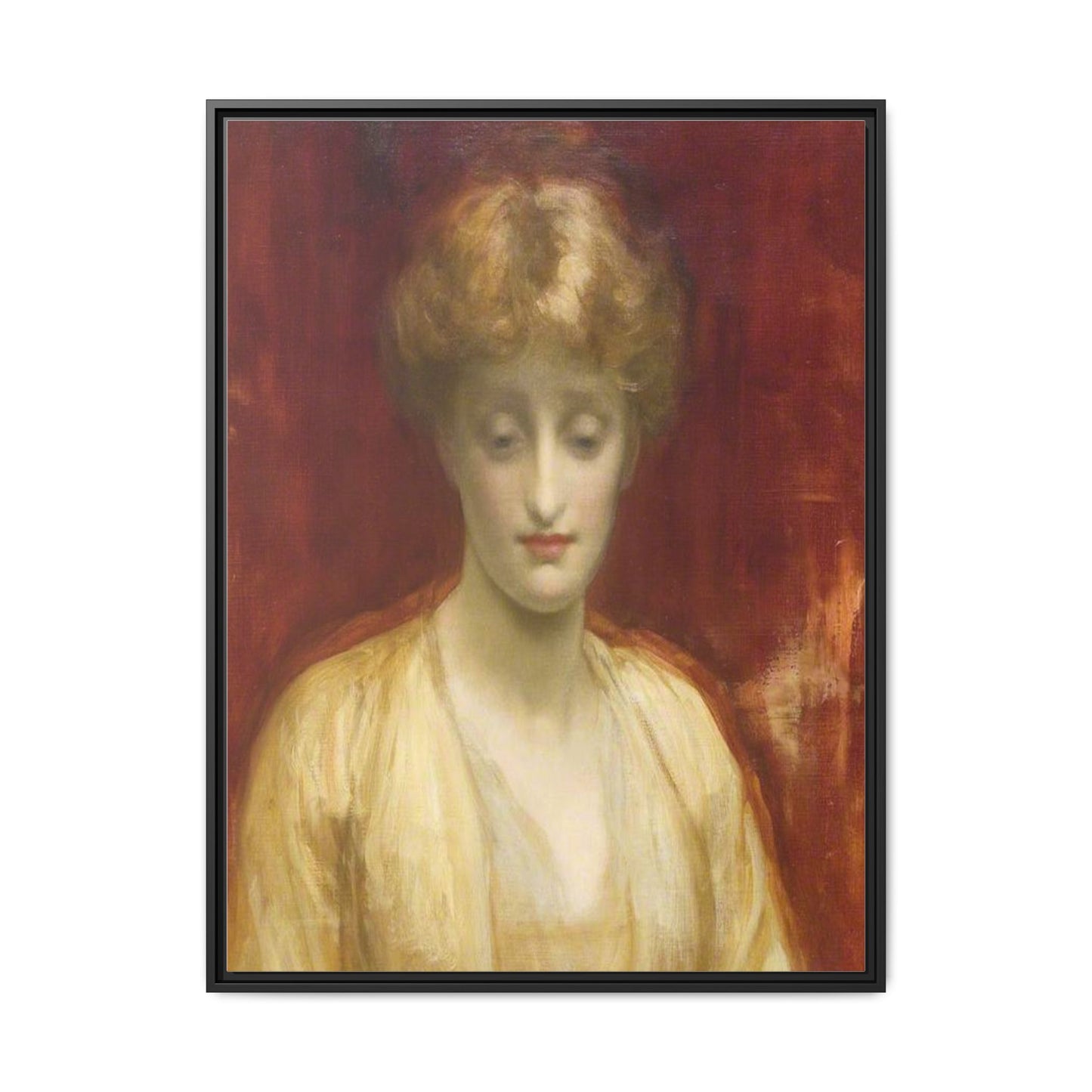 Mrs Williams by Lord Frederic Leighton Framed Matte Canvas Portrait Wall Art Print