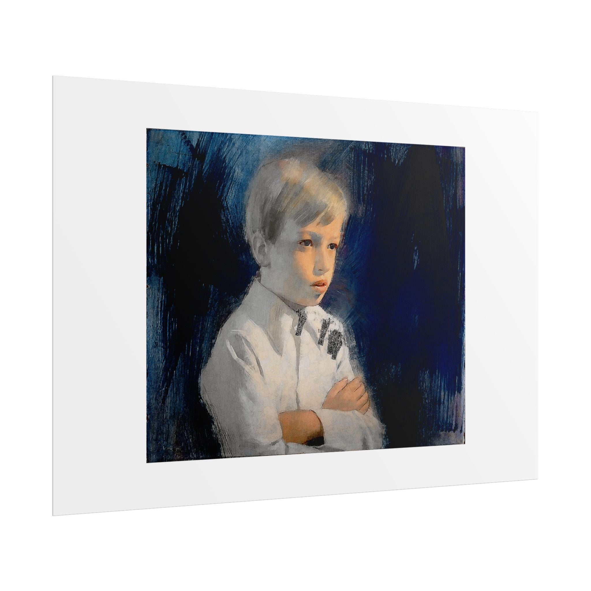 Painting of boy by Unknown Artist Wall Art Print