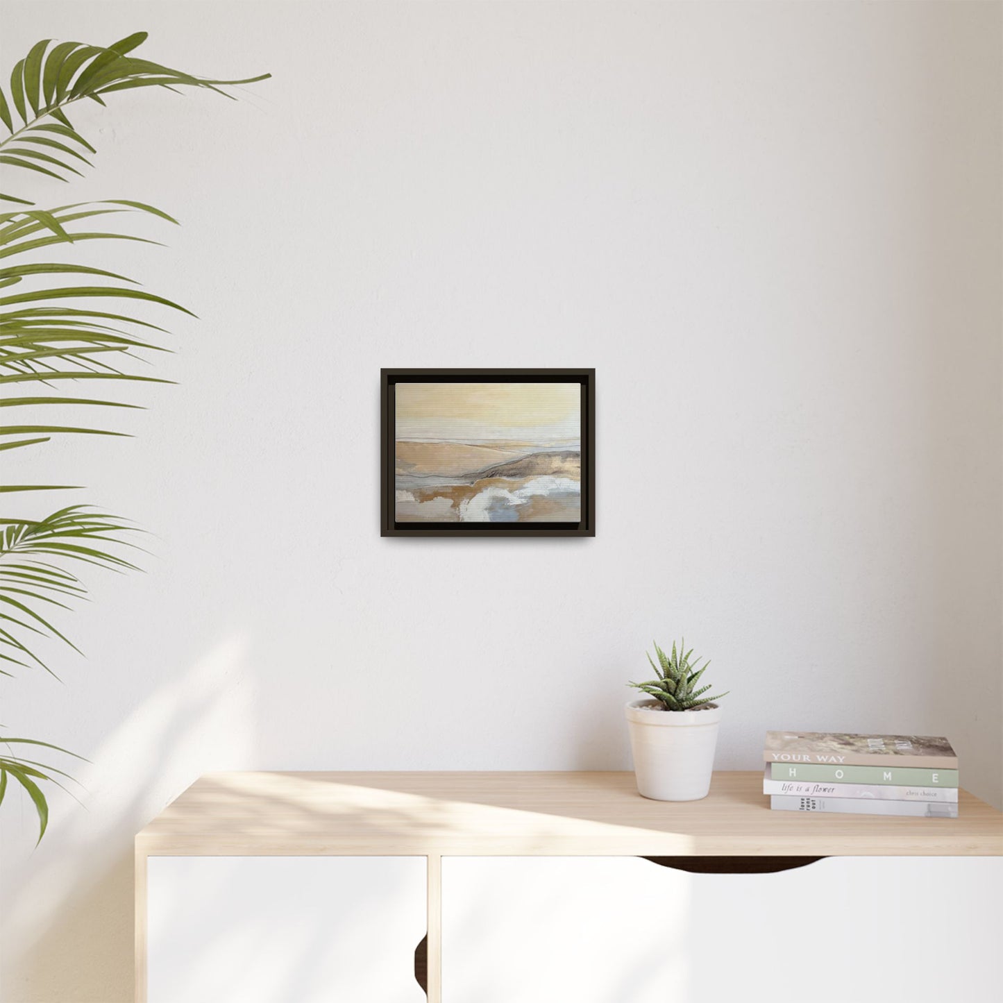Framed Abstract Coastal Landscape Matte Canvas Wall Art
