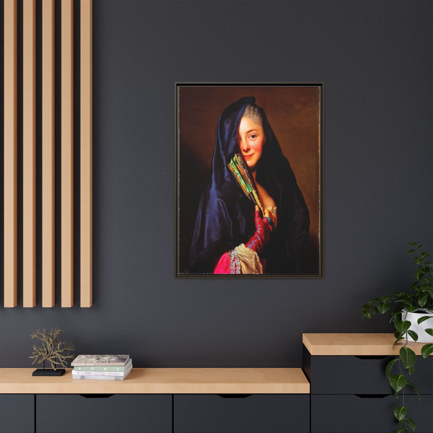 Framed Matte Canvas Wall Art — Classical Portrait Print