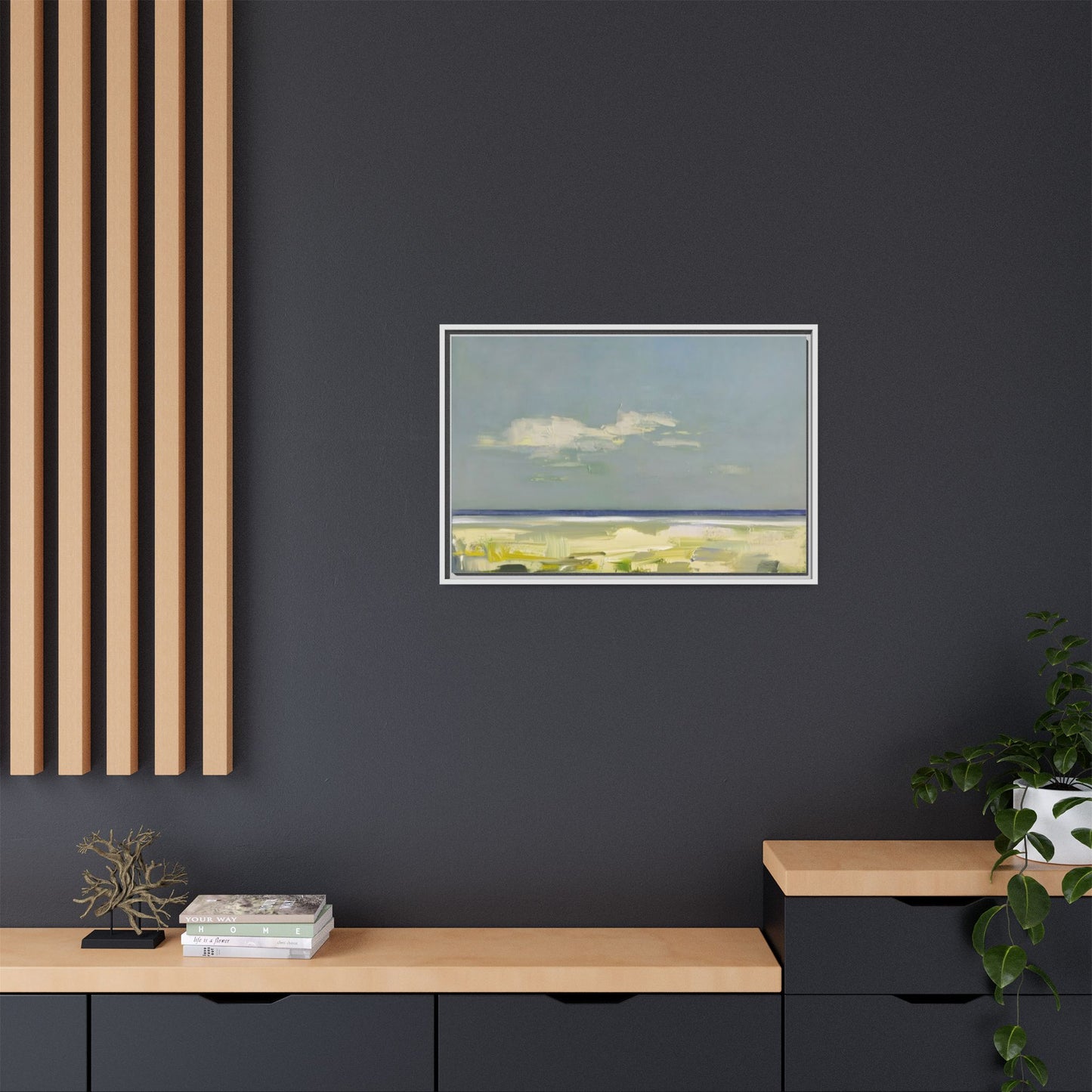 Coastal Calm Matte Canvas Framed Wall Art