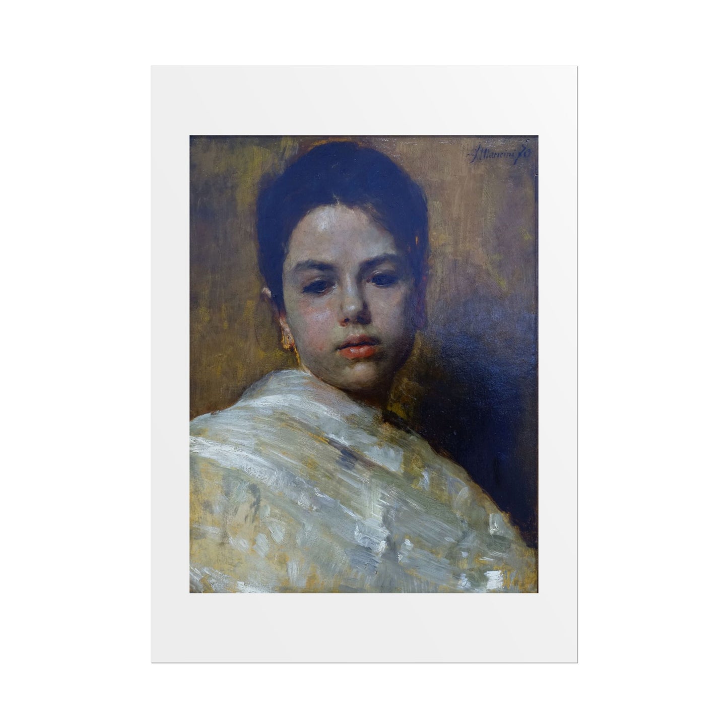Carminella by Antonio Mancini Wall Art Print