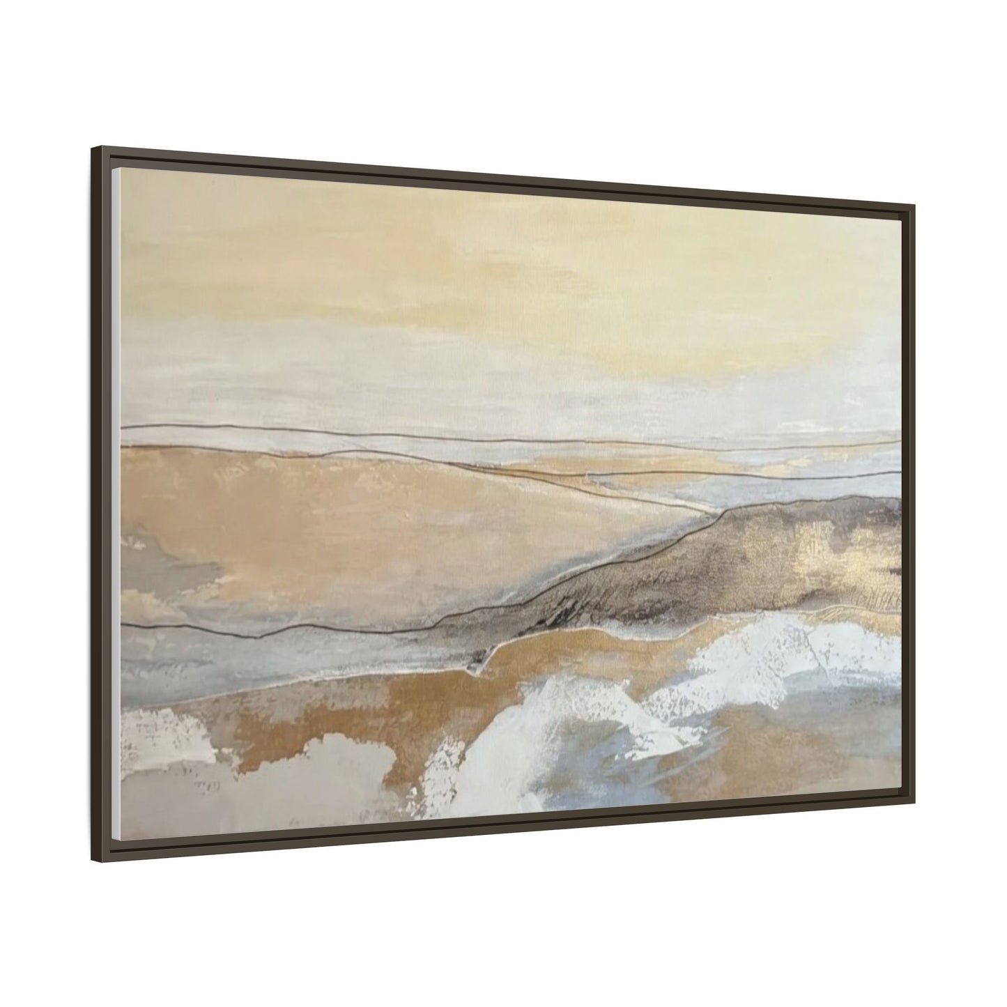Framed Abstract Coastal Landscape Matte Canvas Wall Art