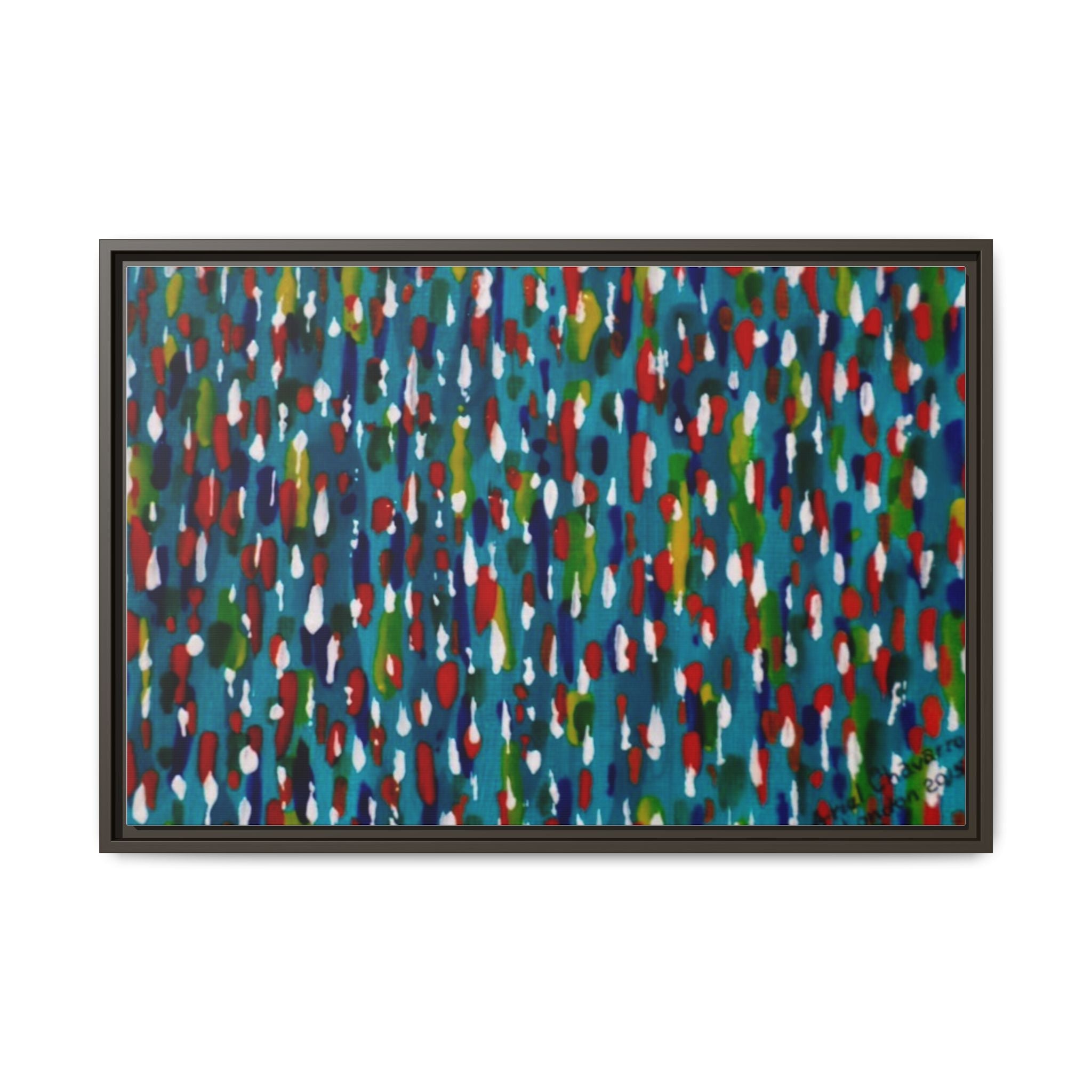 Colours Of The Soul Reflecting On Water by Ariel Chavarro Avila Matte Canvas Framed Art