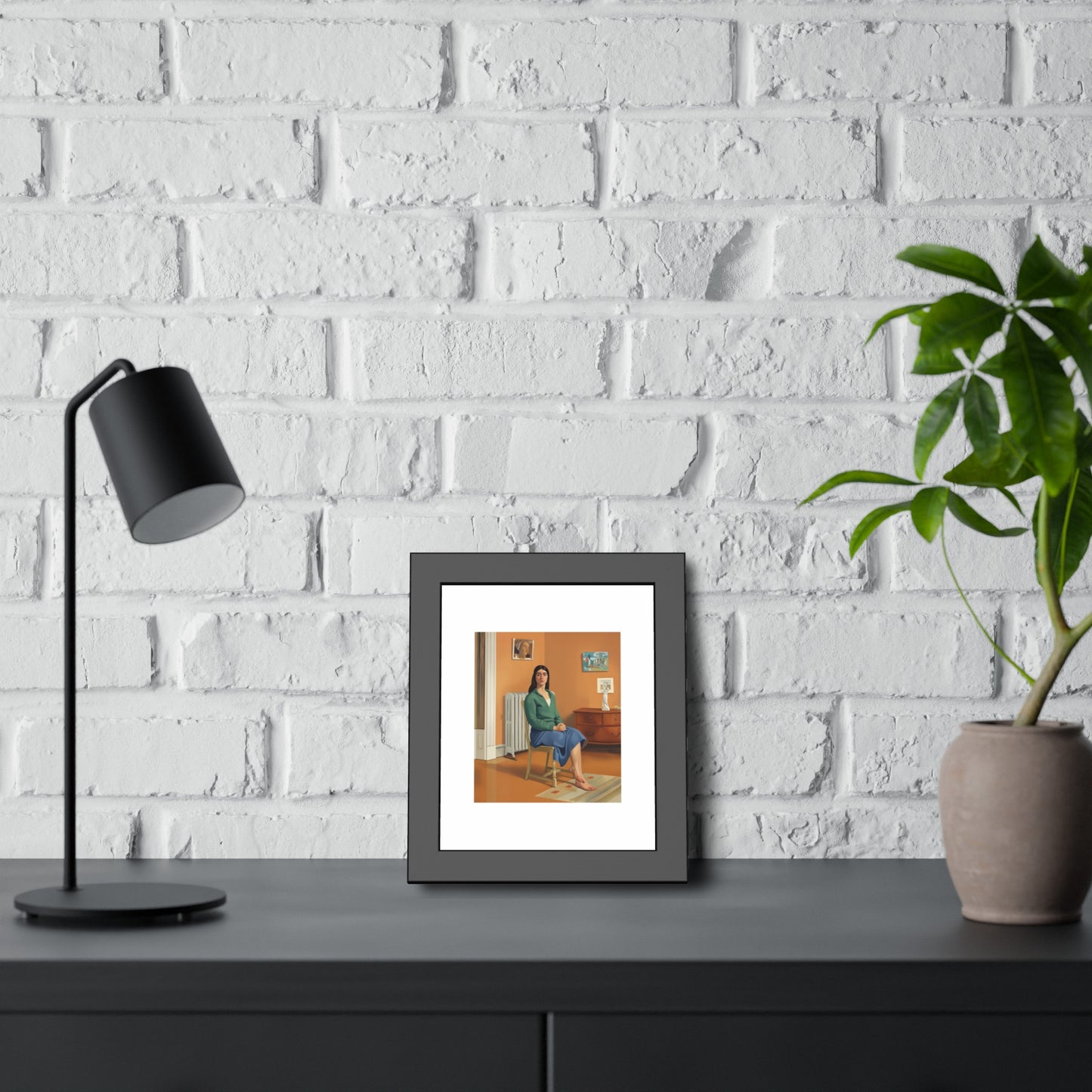 Framed Art Print — Contemporary Figurative Portrait Poster