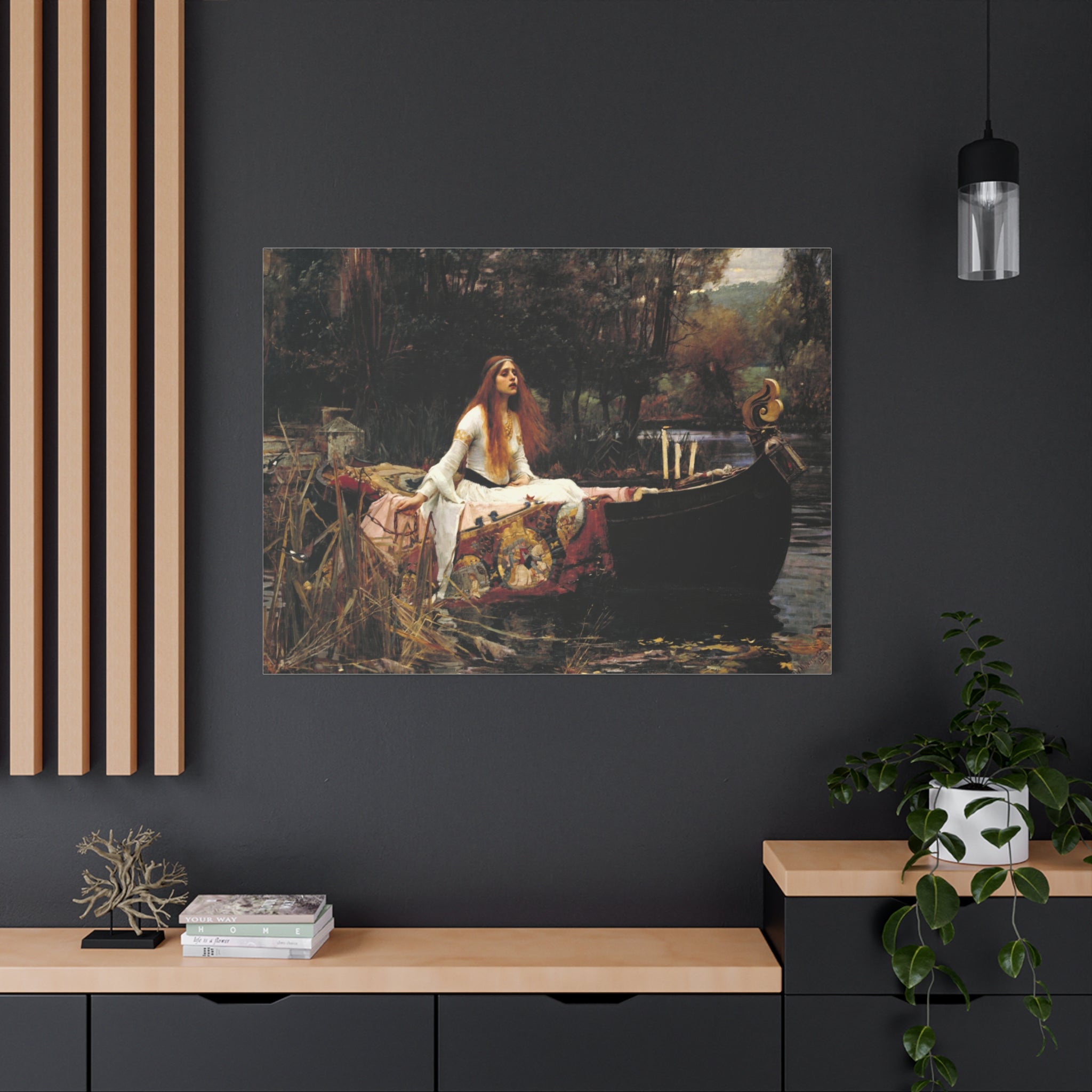 The Lady of Shalott by John William Waterhouse Matte Canvas Wall Art Print