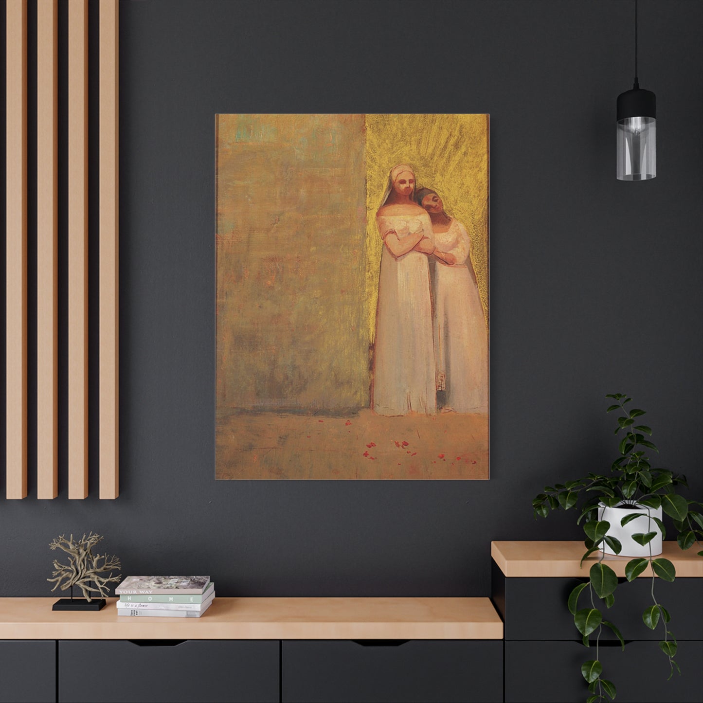 The Two Graces by Odilon Redon Matte Canvas Wall Art Print