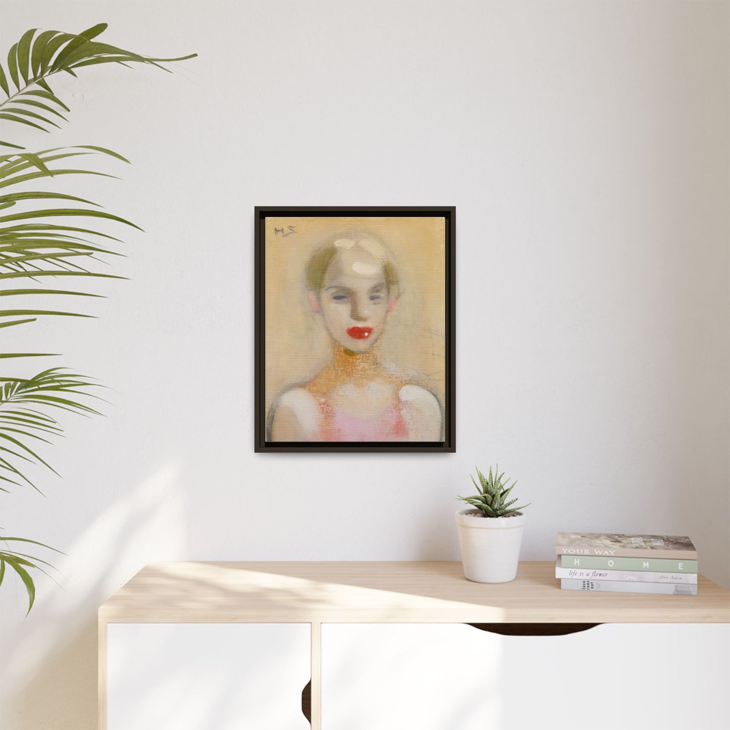 Circus Girl by Helene Schjerfbeck Framed Matte Canvas Portrait Art Print