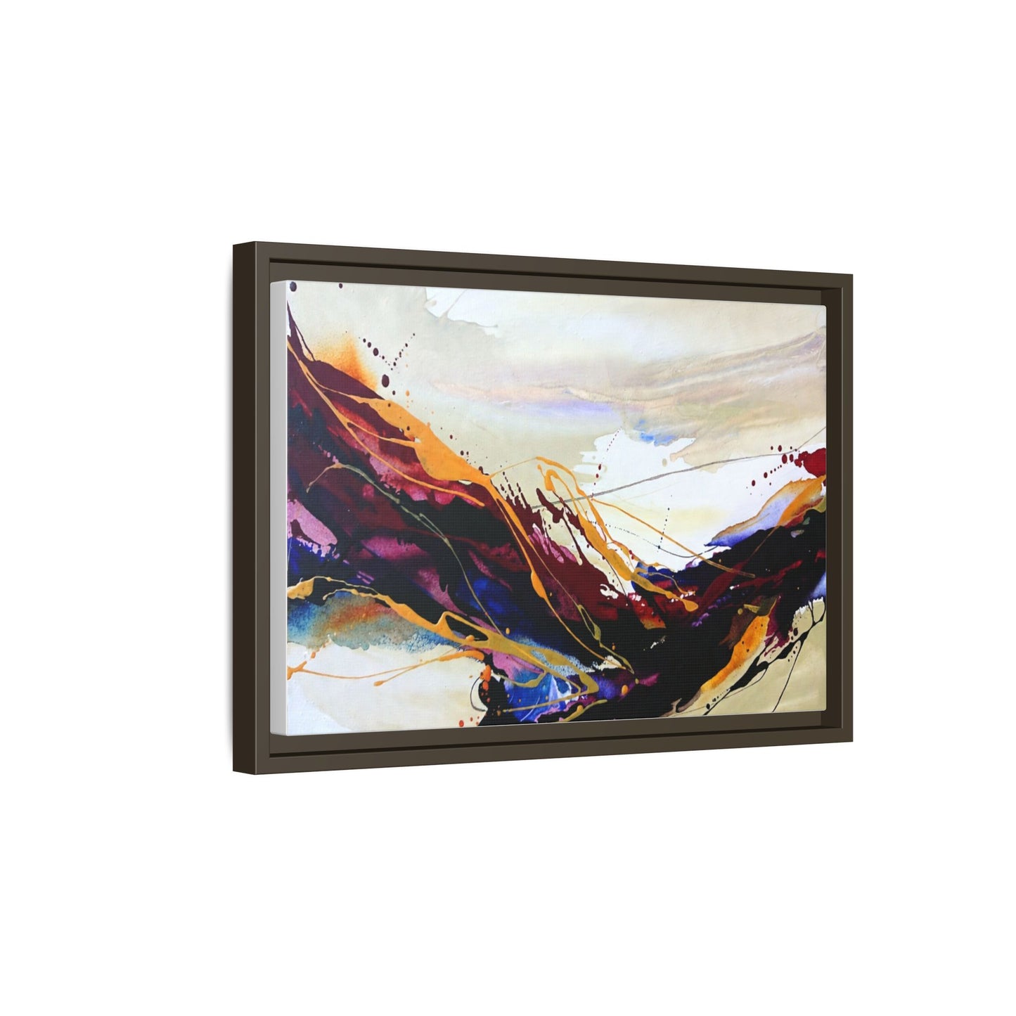 Abstract Flow Matte Canvas Framed Wall Art