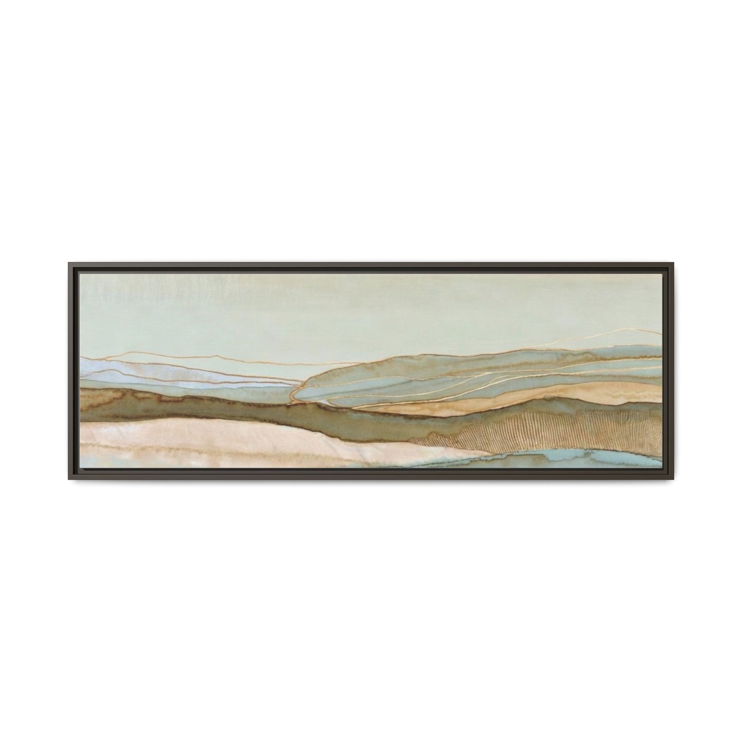 Framed Matte Canvas Coastal Abstract Landscape Wall Art