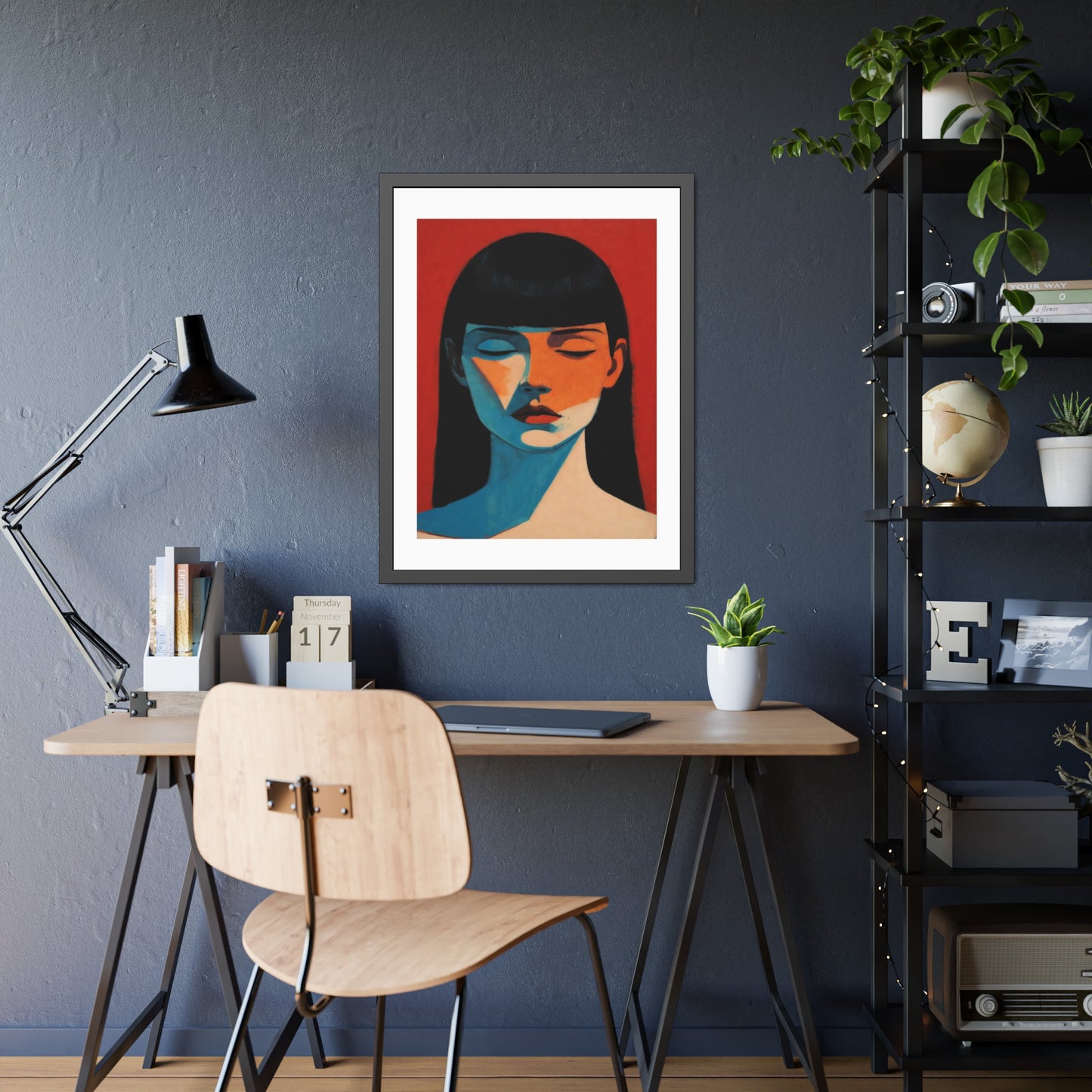Framed Art Print — Moody Portrait Poster