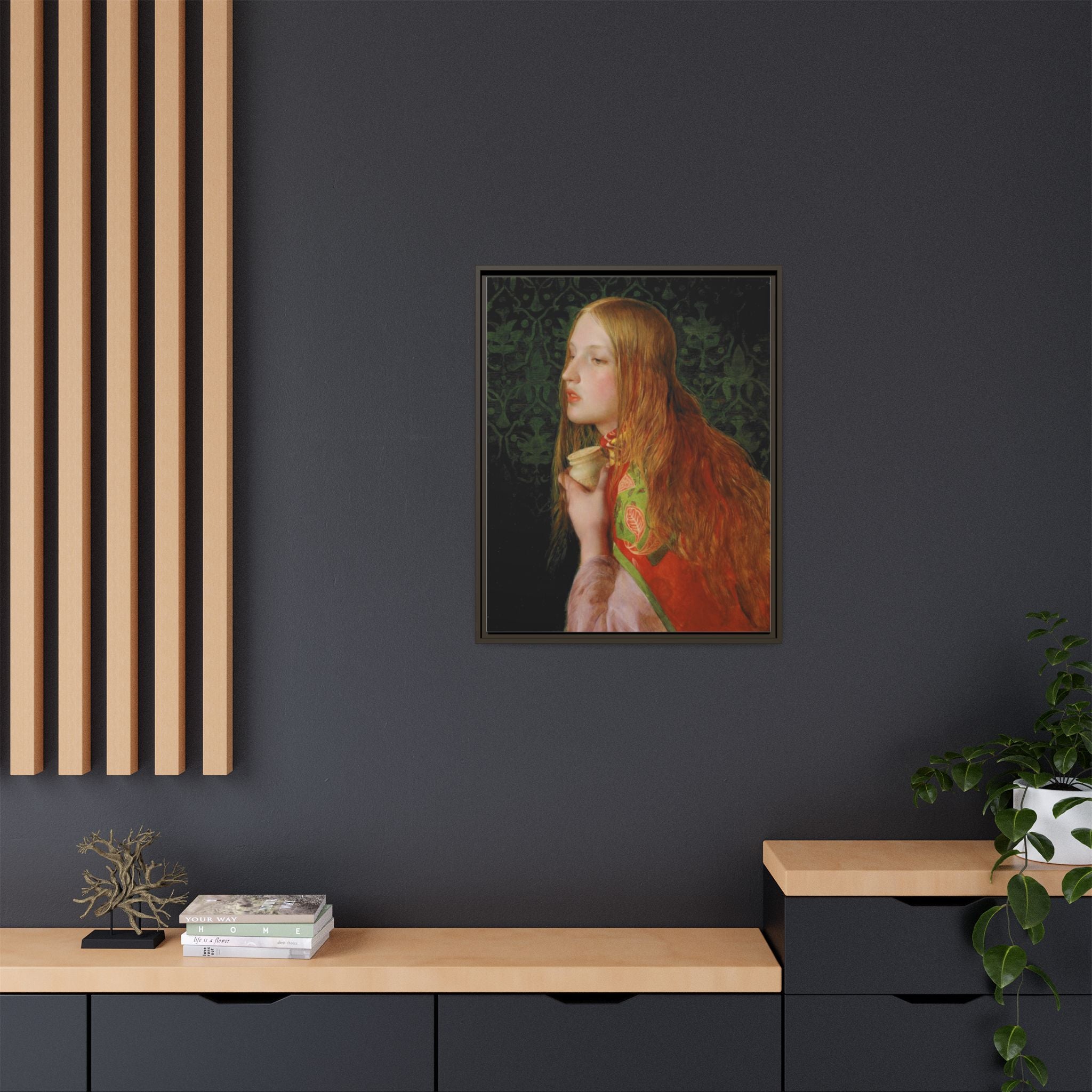 Mariya Magdalena by Frederick Sandys Framed Matte Canvas Wall Art Print