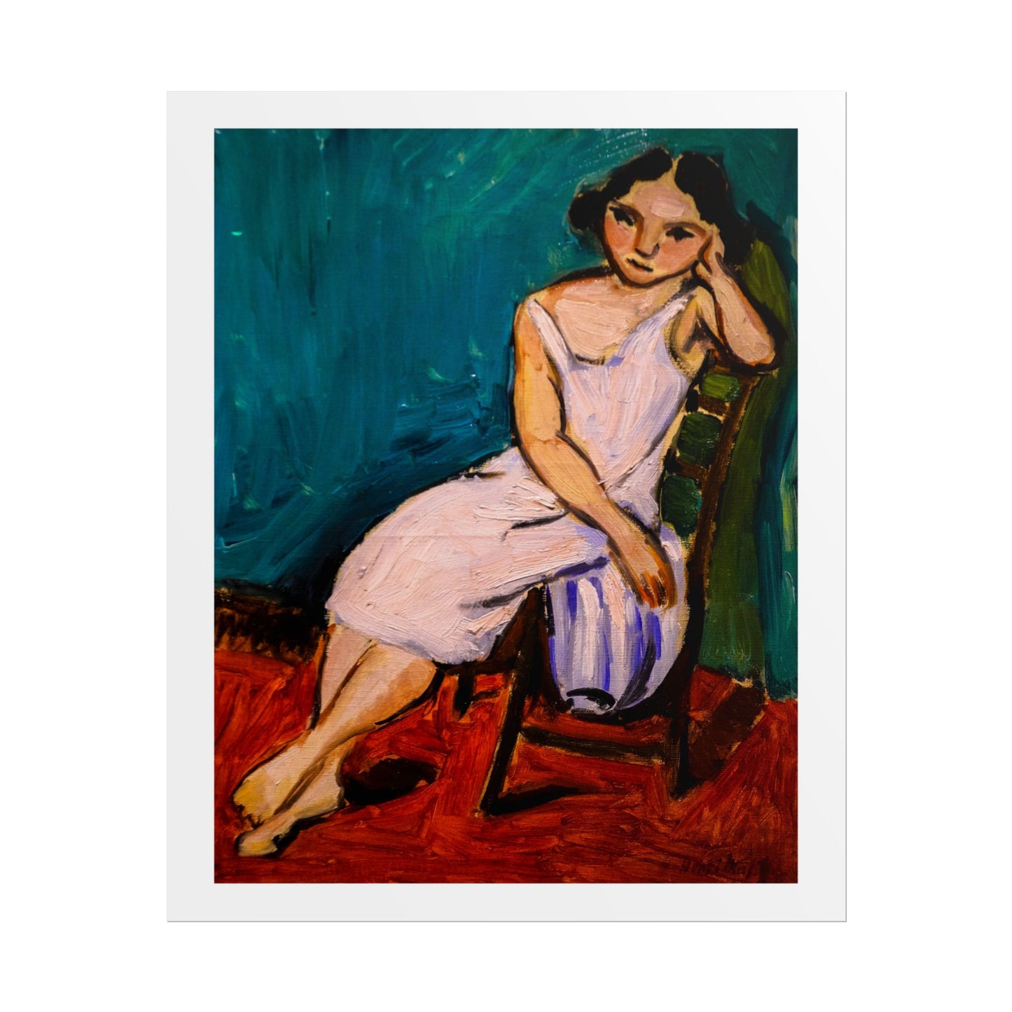 Jeune Fille assise by Henri Matisse Wall Art Print