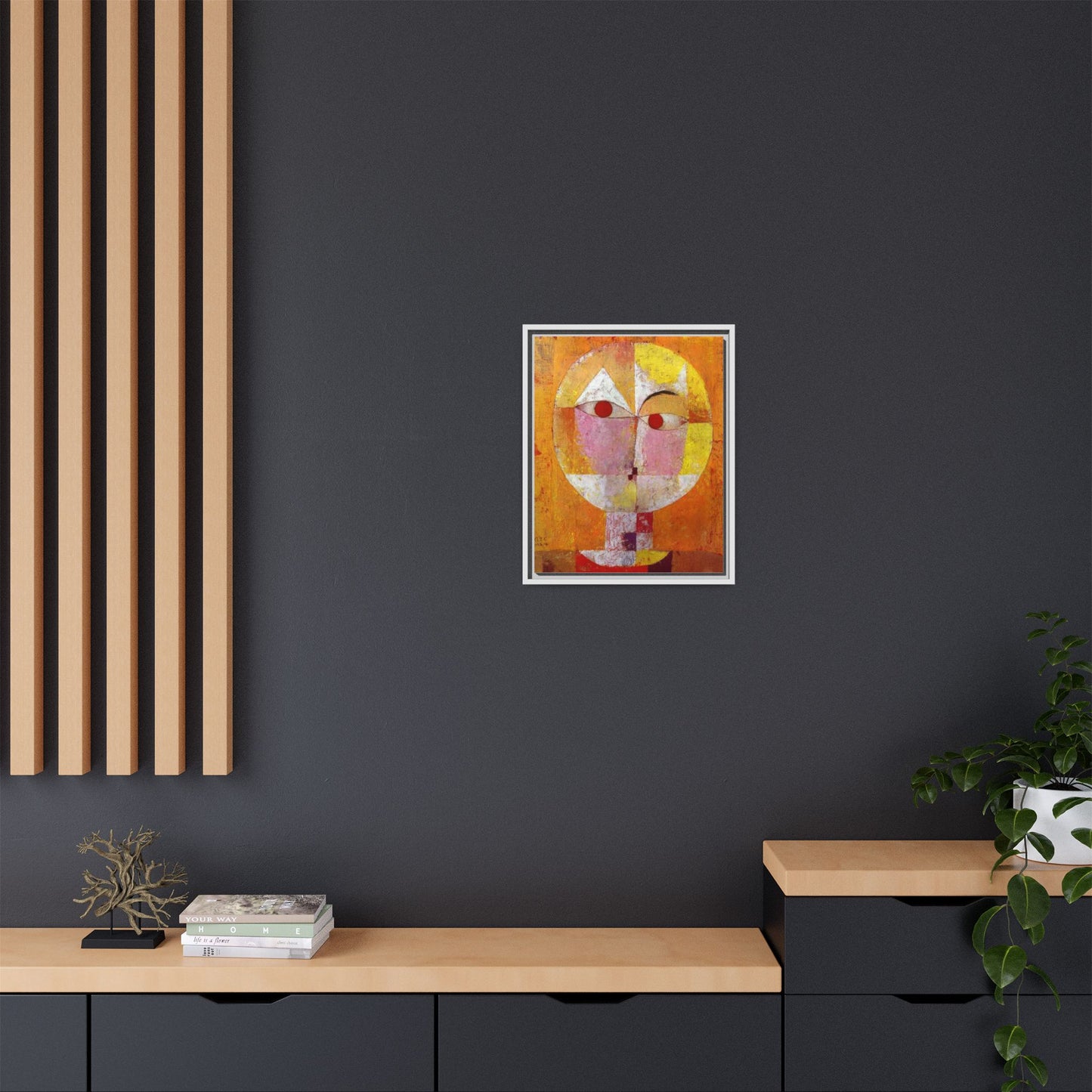 Senecio II by Paul Klee Canvas Framed Wall Art Print
