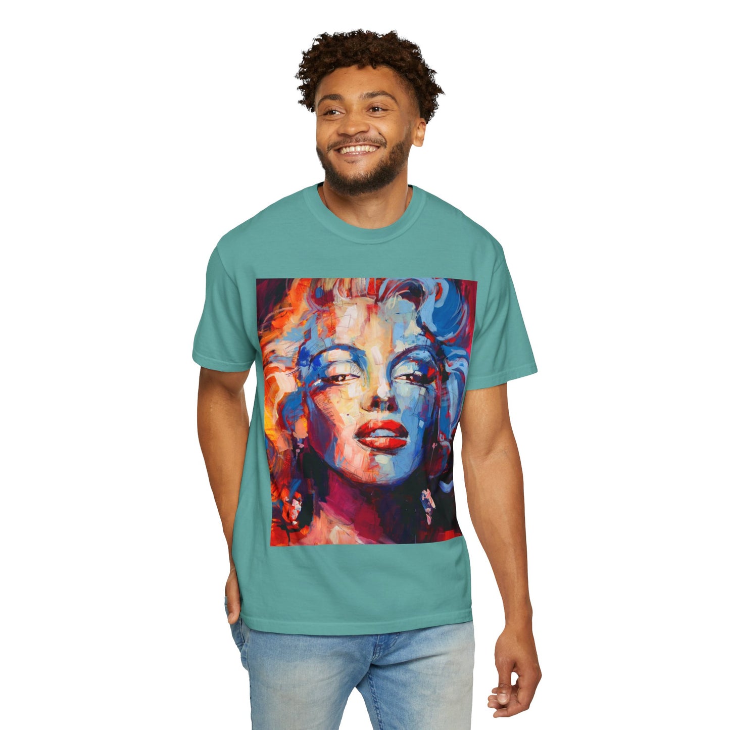 Artistic Pop Portrait T-Shirt — Colorful Marilyn-Inspired Graphic Tee