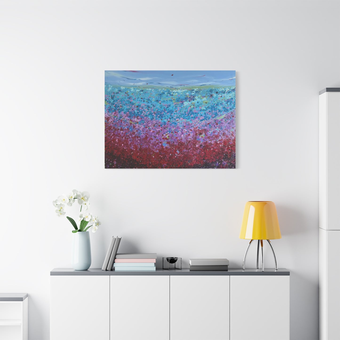 Bloom by Unknown Abstract Coastal Bloom Canvas Wall Art — Matte Stretched 1.25"