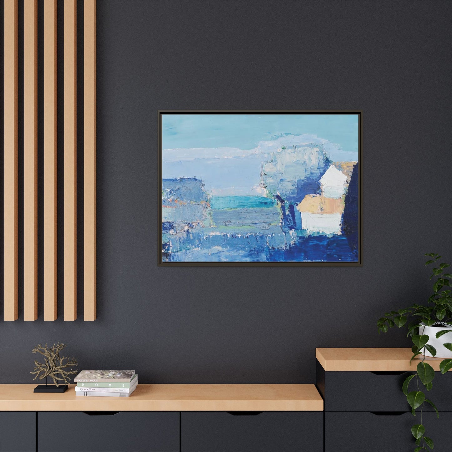 Paysage de Provence by Nicolas de Staël Framed Matte Canvas Seascape Wall Art Print