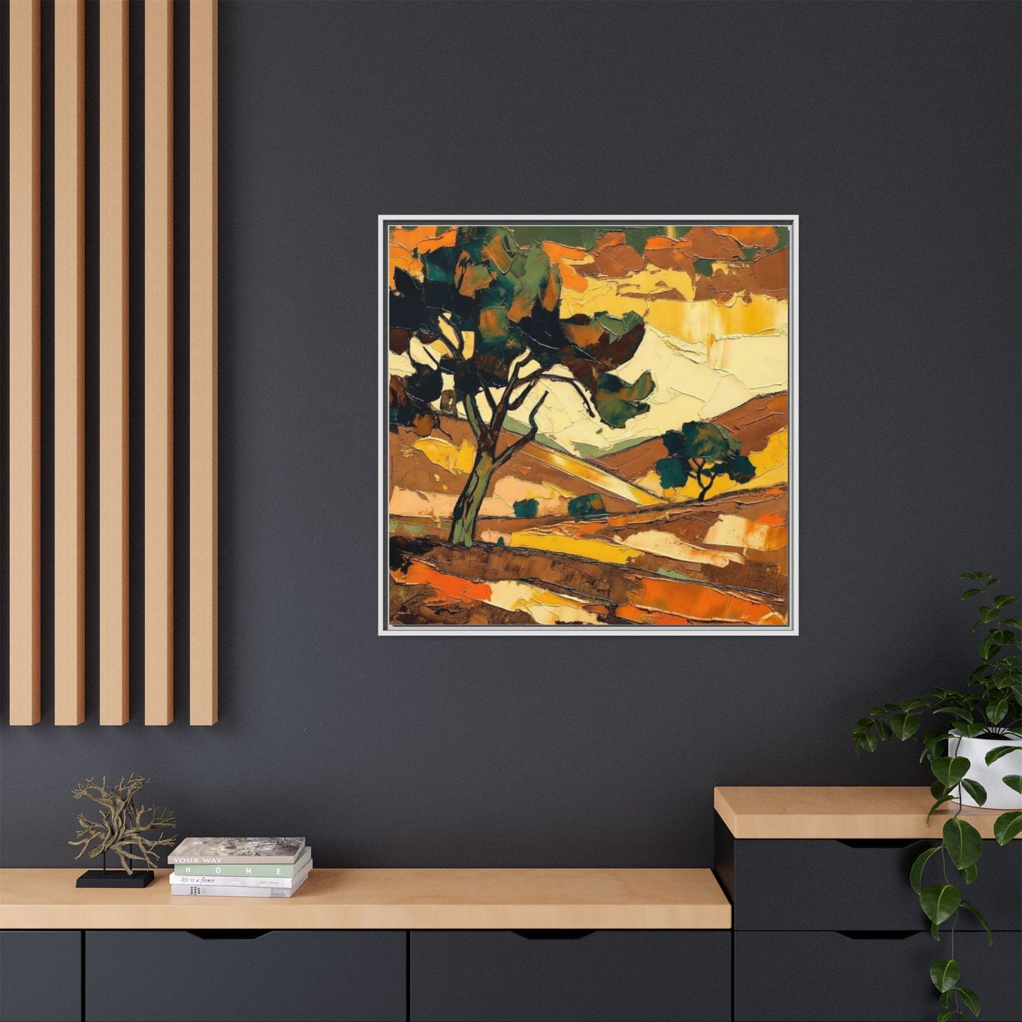 Framed Matte Canvas Landscape Art Print