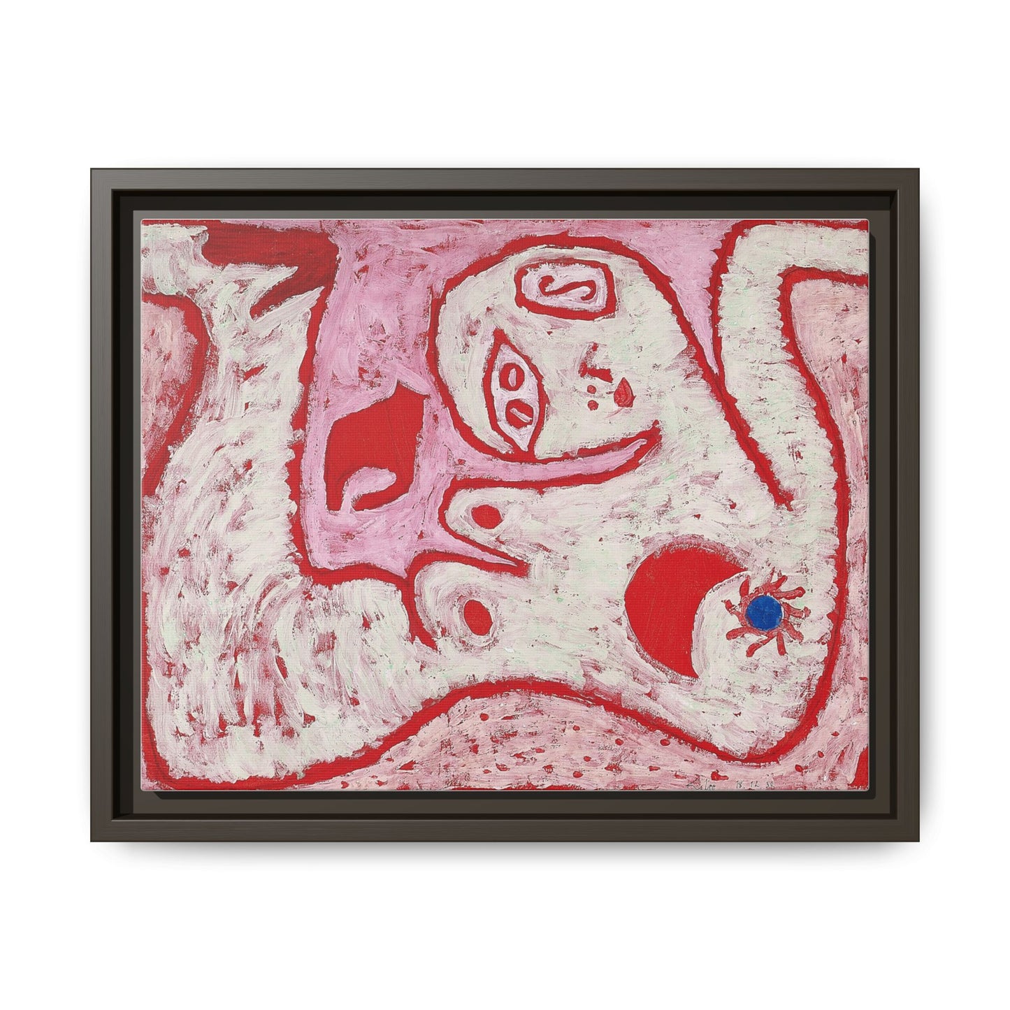A Woman For Gods by Paul Klee Matte Canvas Framed Wall Art Decor