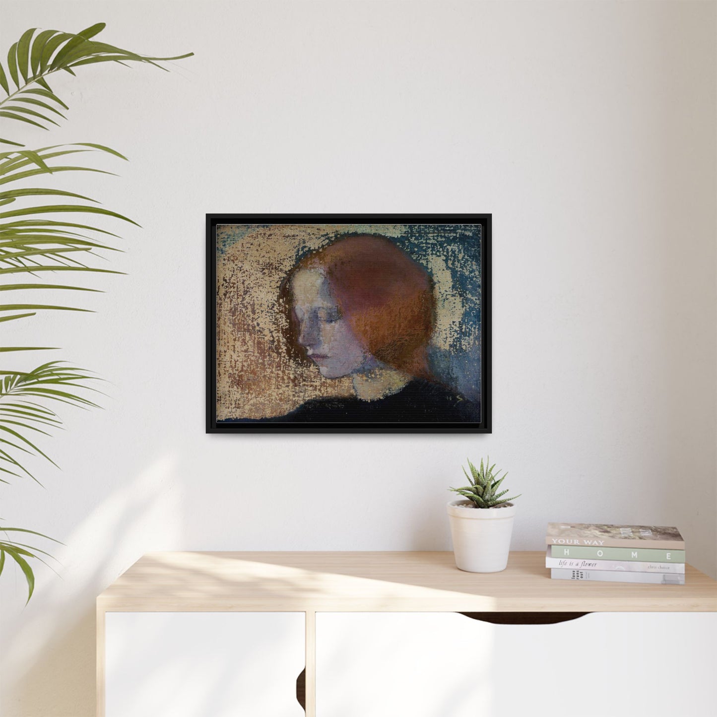 Fragment by Helena Schjerfbeck Framed Matte Canvas Art Print