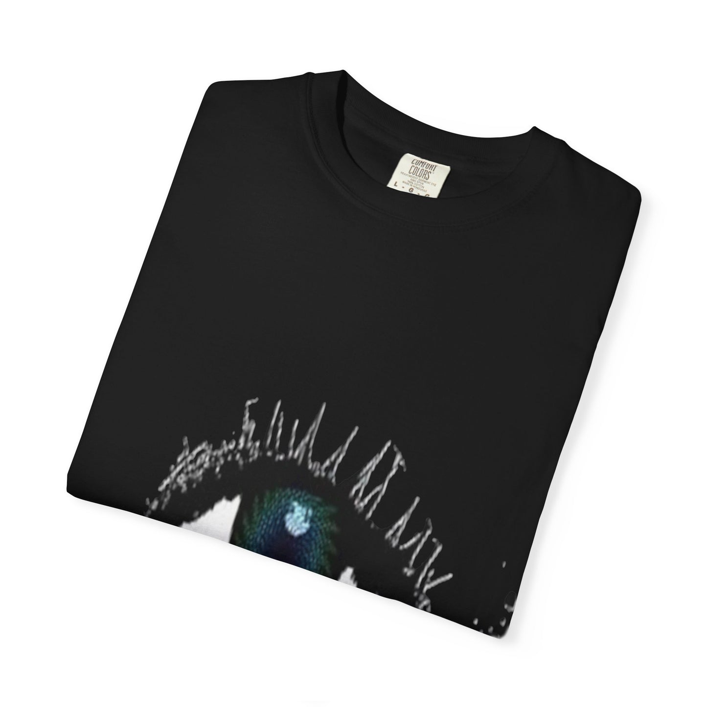Eye Graphic T-Shirt — Blue Iris Grunge Art Tee