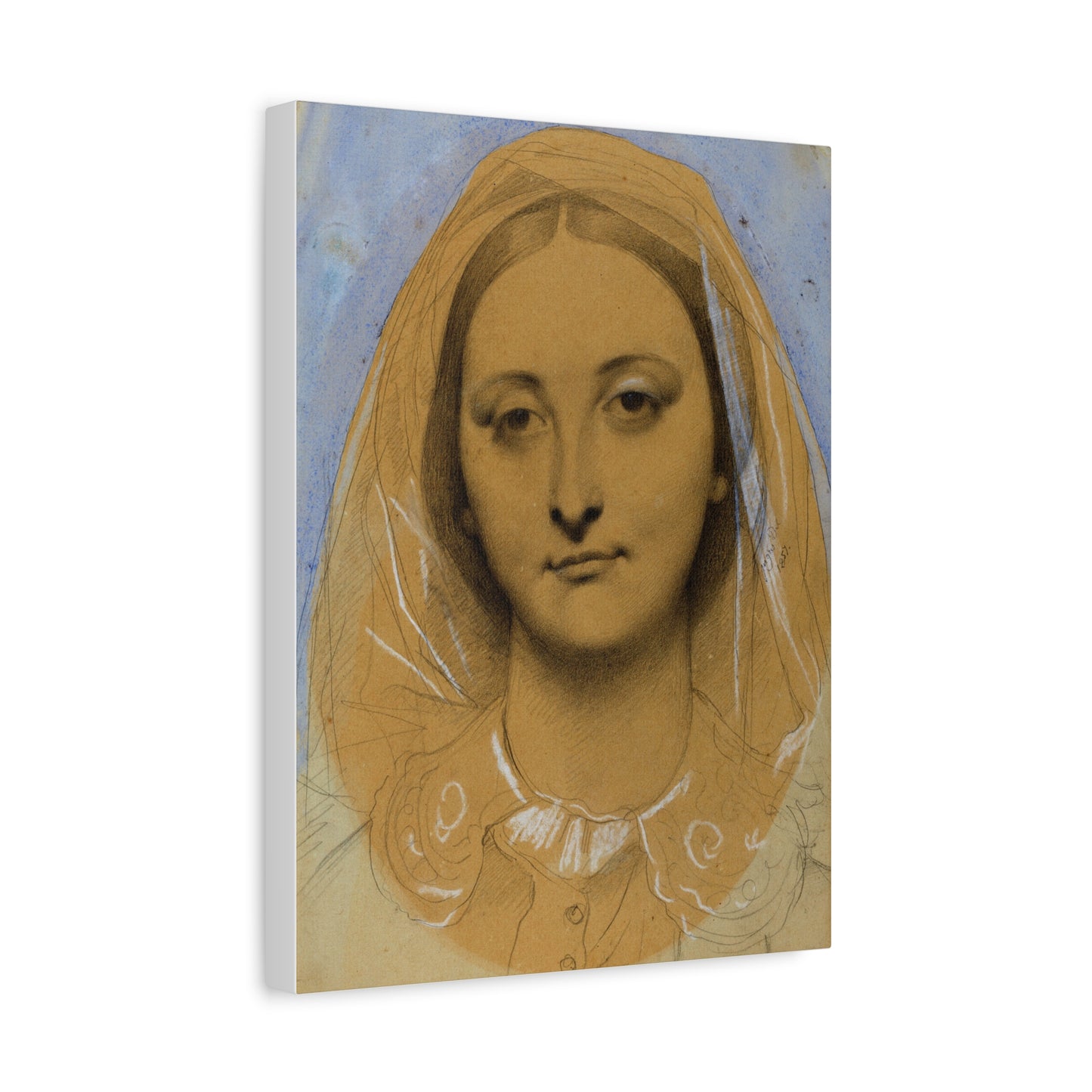 Mademoiselle Mary de Borderieux by Jean Auguste Dominique Ingres Matte Stretched Canvas Wall Art