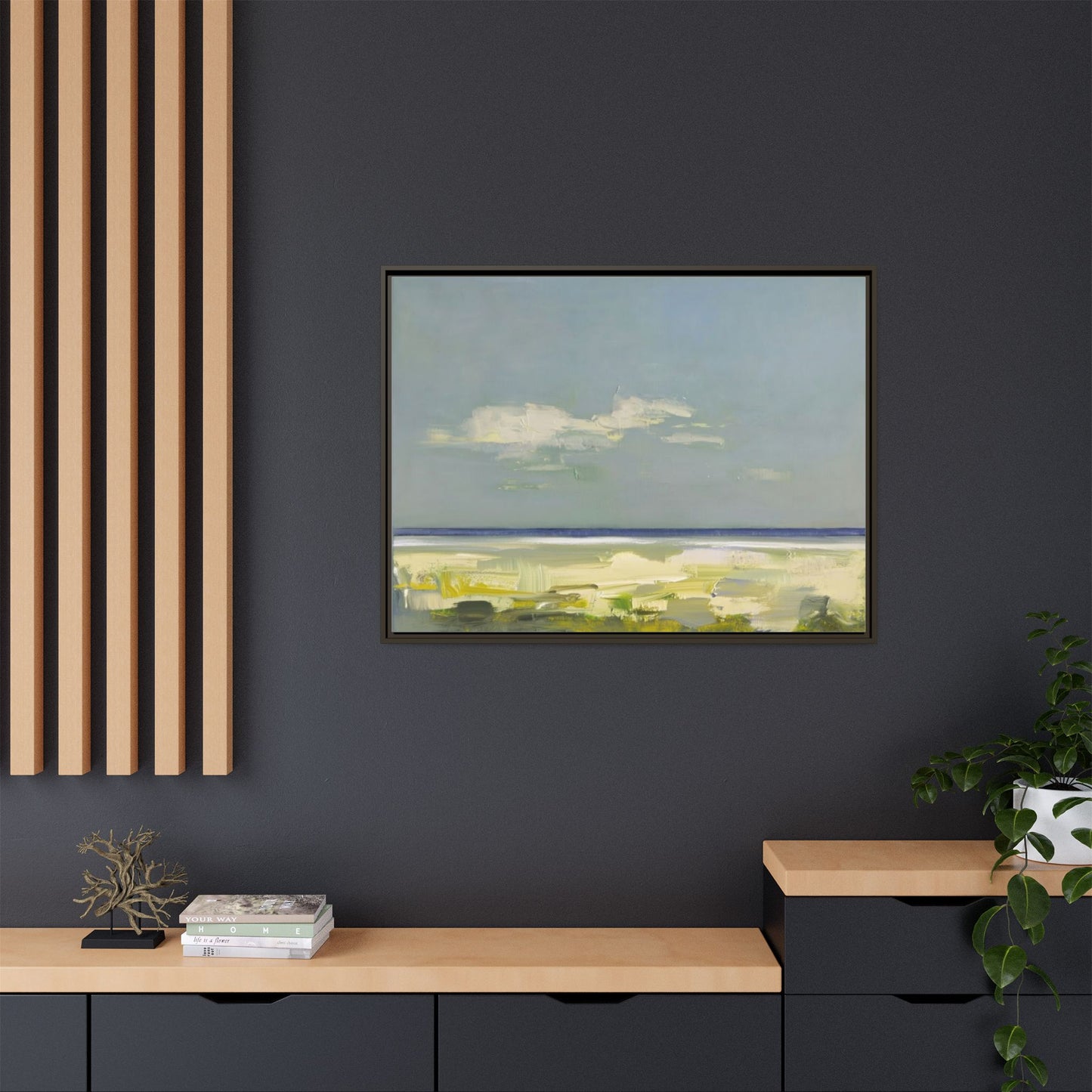 Coastal Calm Matte Canvas Framed Wall Art