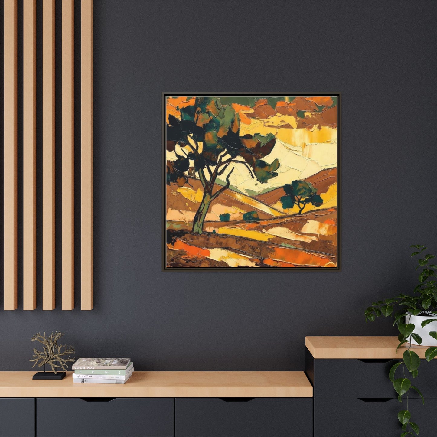 Framed Matte Canvas Landscape Art Print