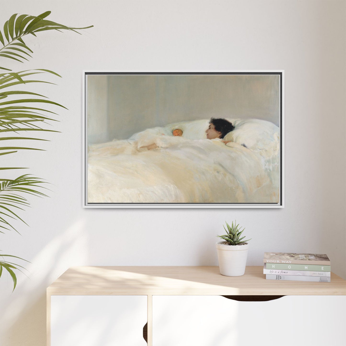 Mother by Joaquin Sorolla y Bastida Framed Matte Canvas Wall Art Print