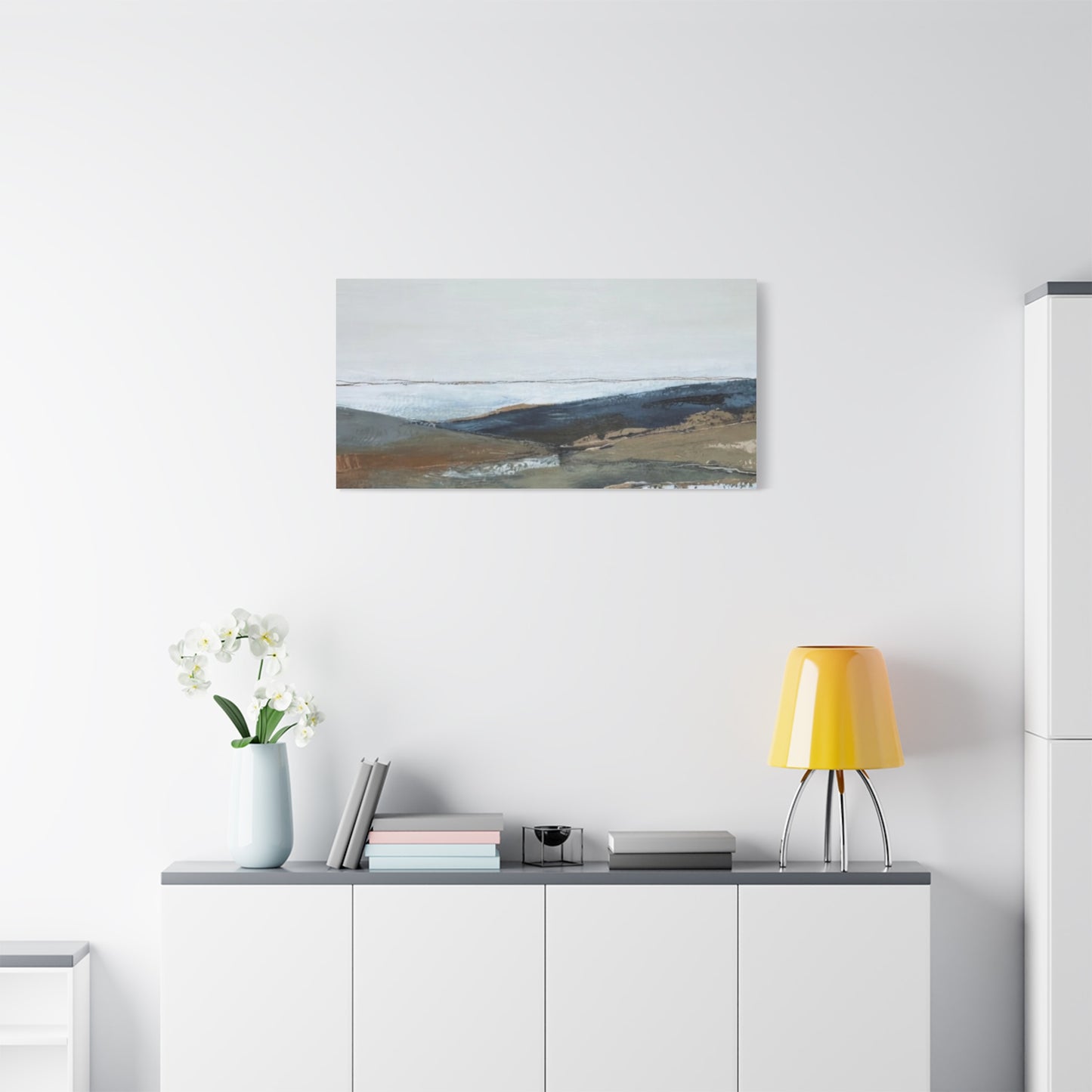 Abstract Coastal Landscape Canvas — Stretched Matte Wall Art