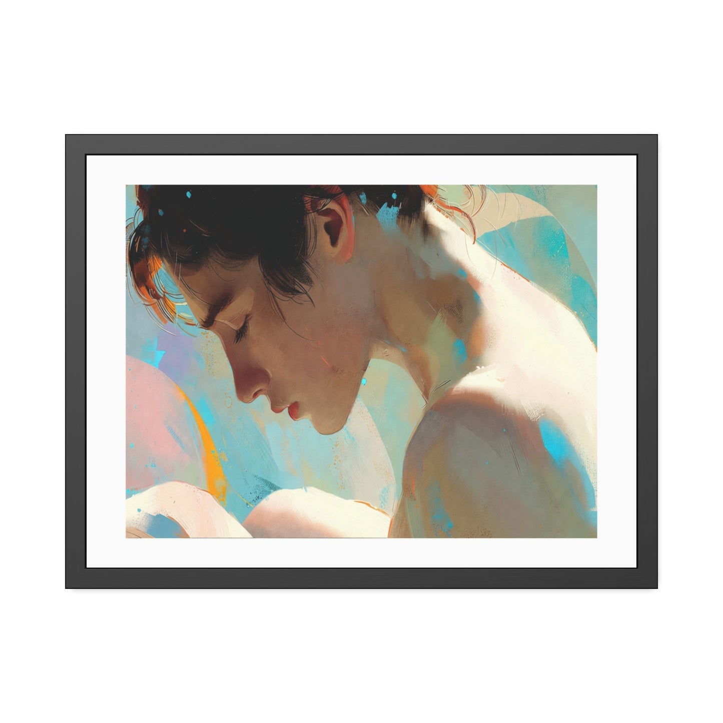 Framed Art Poster — Serene Portrait Print for Home Decor