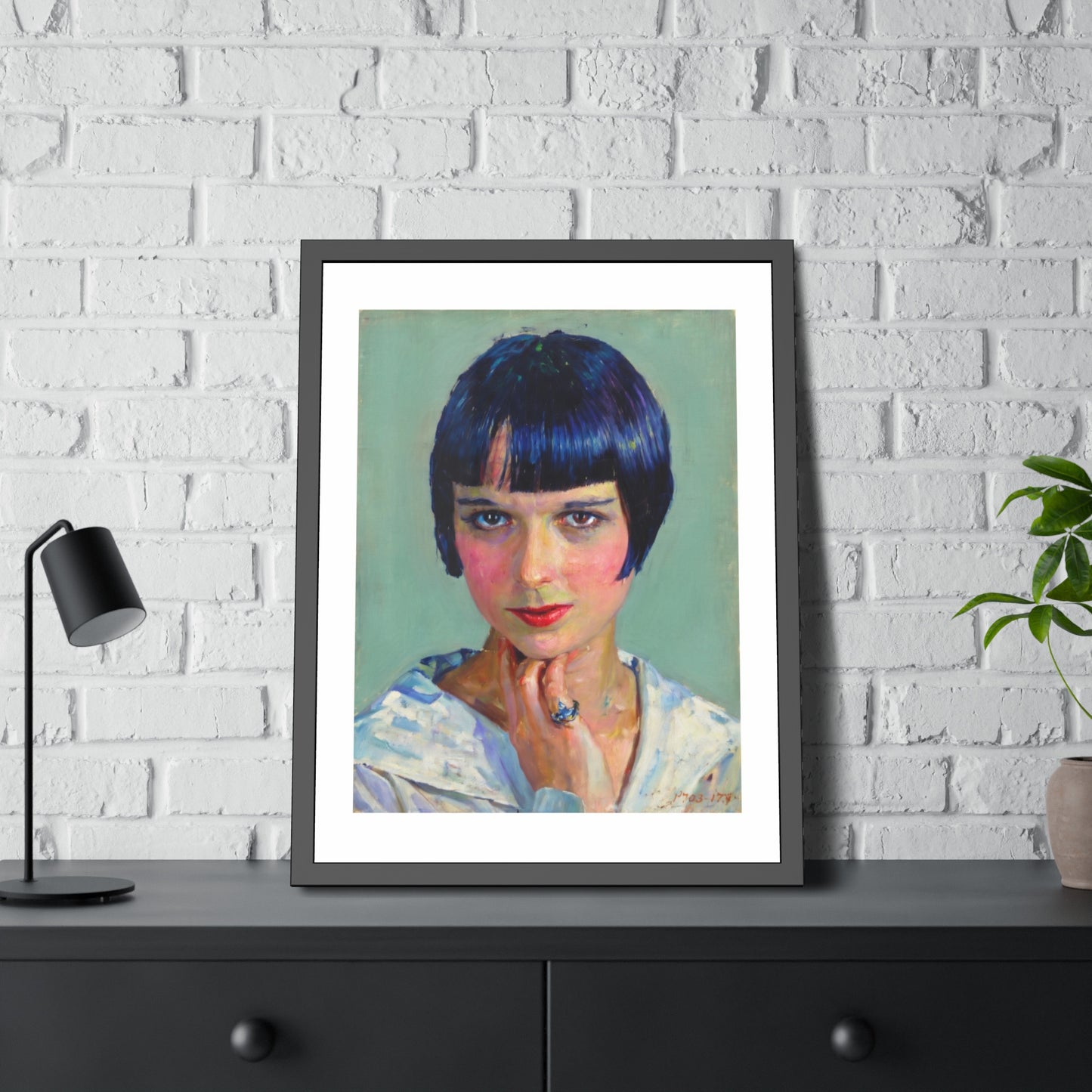 Vintage Portrait Framed Poster — 1920s Flapper Art Print