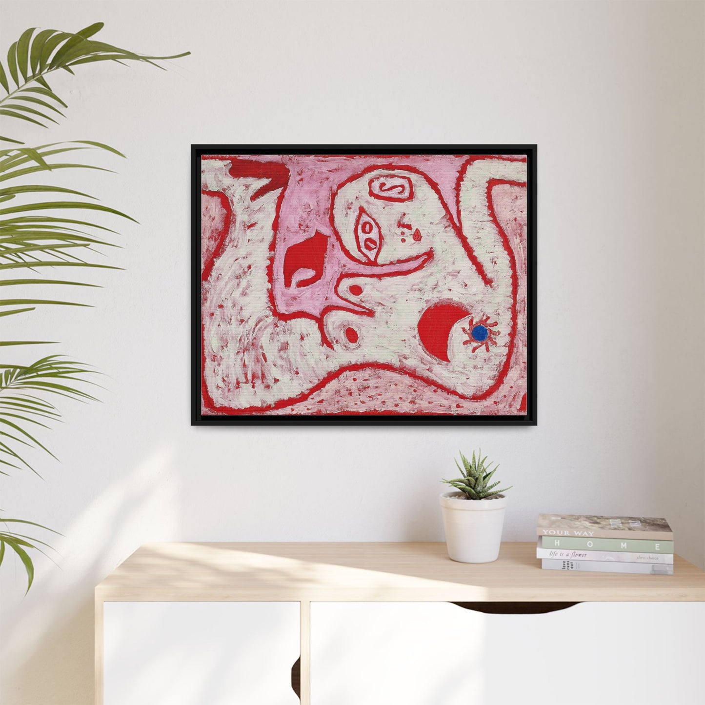 A Woman For Gods by Paul Klee Matte Canvas Framed Wall Art Decor