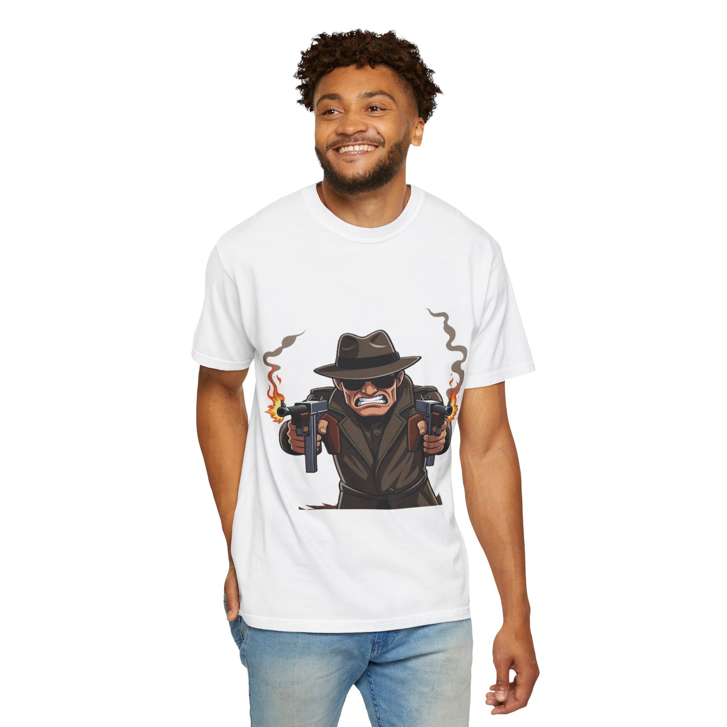 Vintage Gangster Shooter T-Shirt – Retro Mobster Graphic Tee